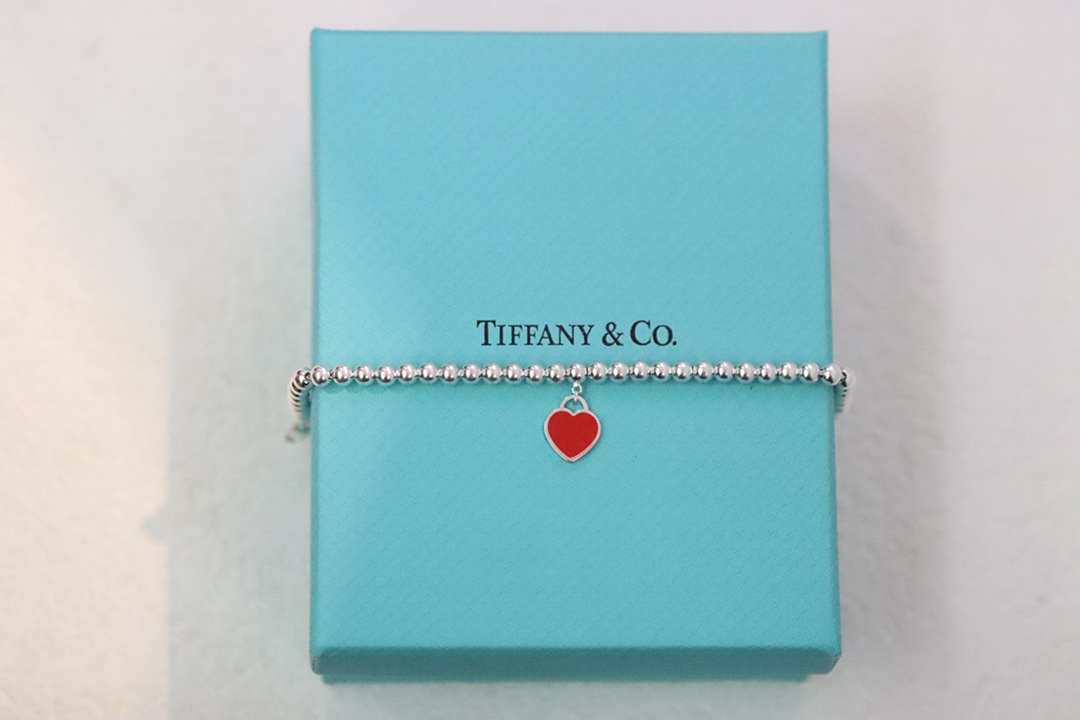 Tiffany & Co. Tiffany&Co.红心珐琅爱心手链 925纯银