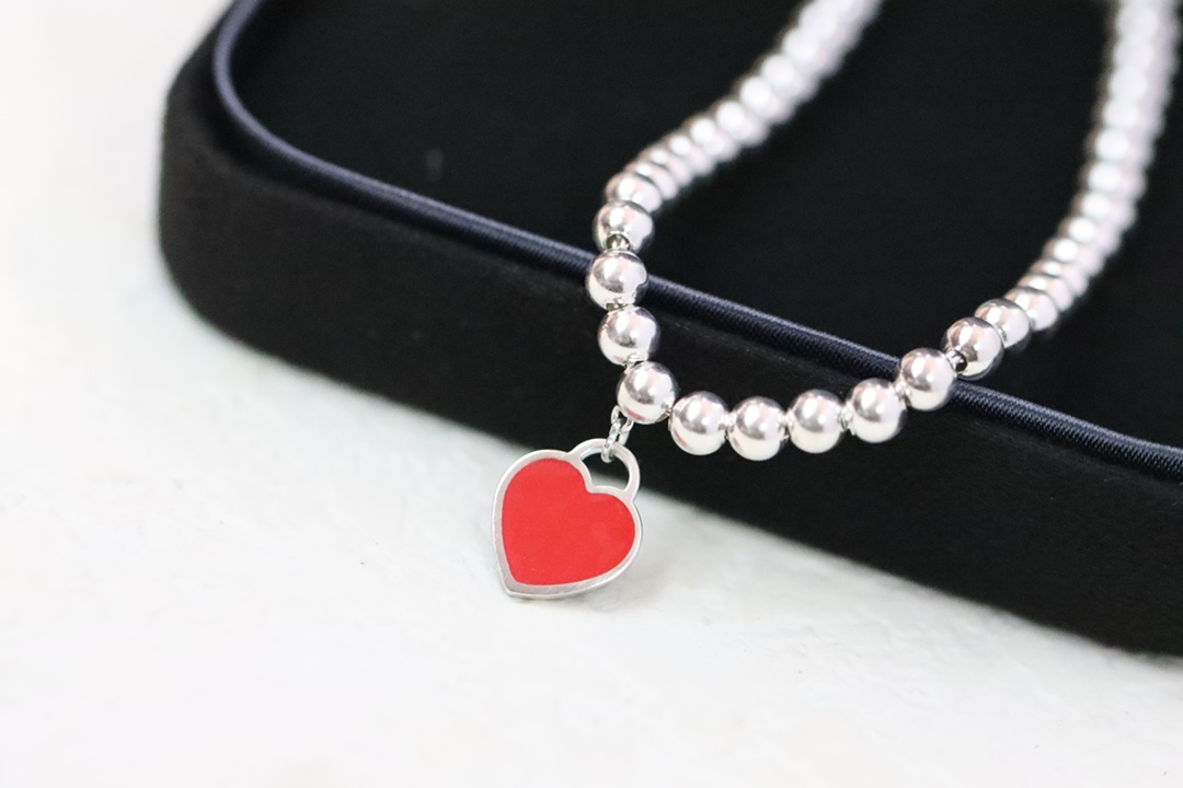 Tiffany & Co. Tiffany&Co.红心珐琅爱心手链 925纯银