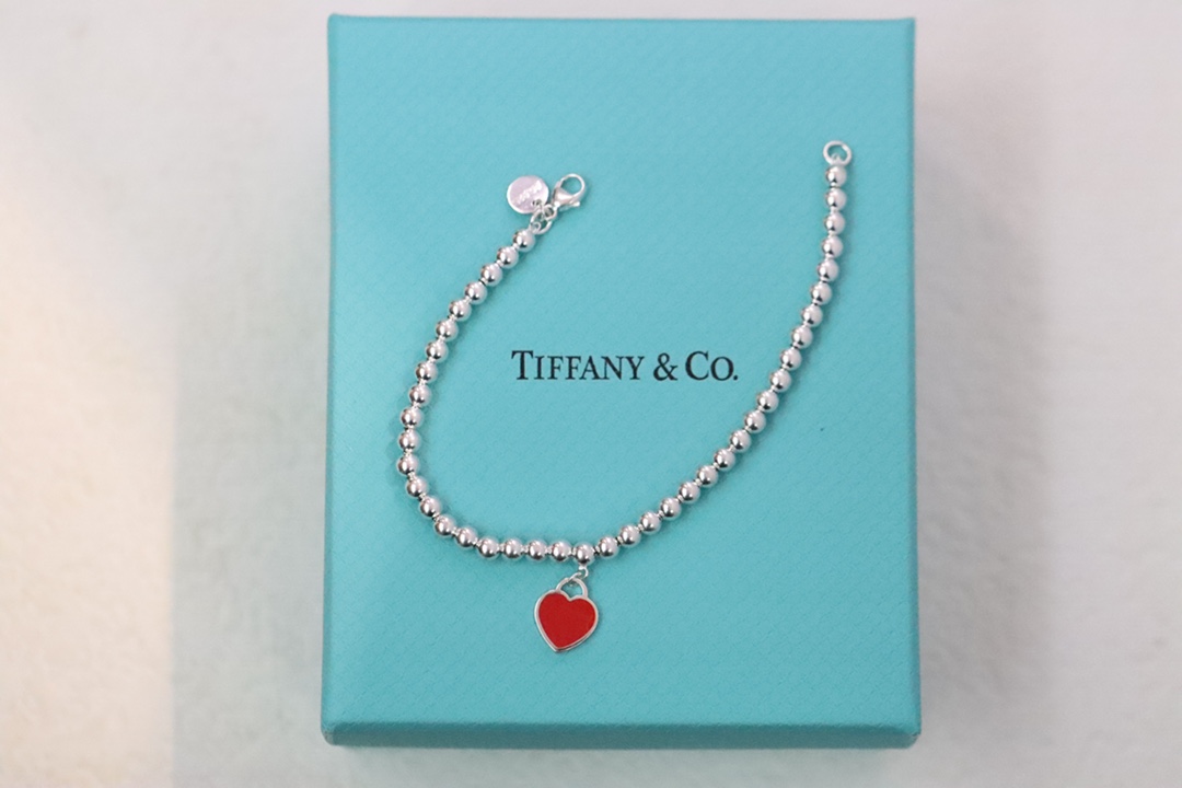 Tiffany & Co. Tiffany&Co.红心珐琅爱心手链 925纯银