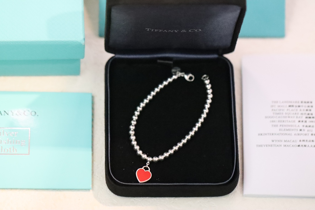 Tiffany & Co. Tiffany&Co.红心珐琅爱心手链 925纯银