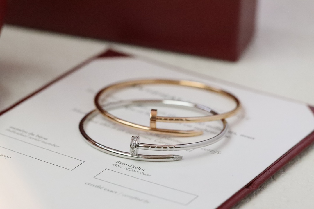 Cartier Cartier 玫瑰金 细版无钻钉子手镯