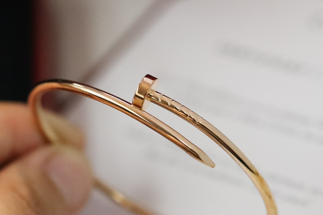 Cartier Cartier 玫瑰金 细版无钻钉子手镯