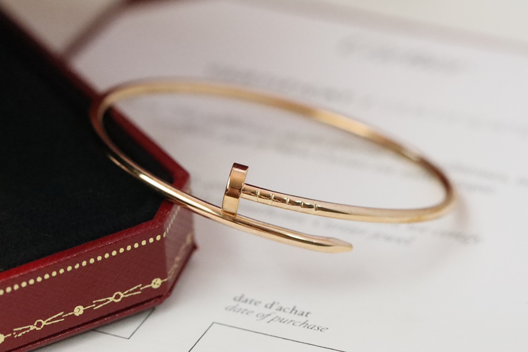 Cartier Cartier 玫瑰金 细版无钻钉子手镯
