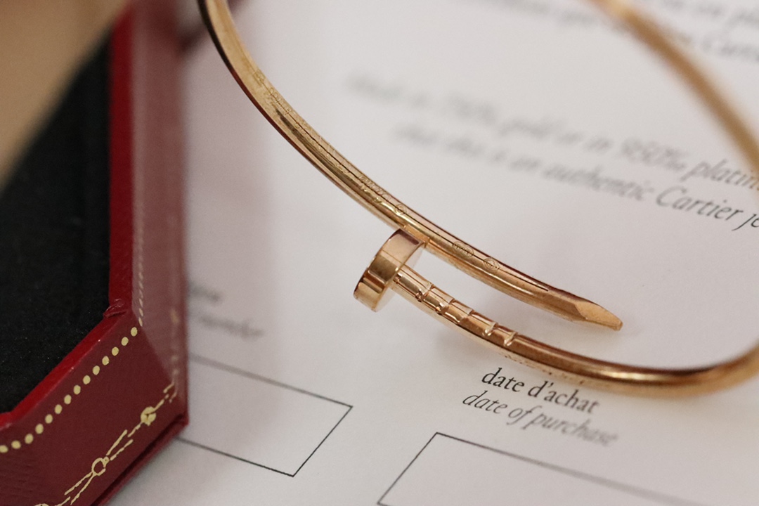 Cartier Cartier 玫瑰金 细版无钻钉子手镯