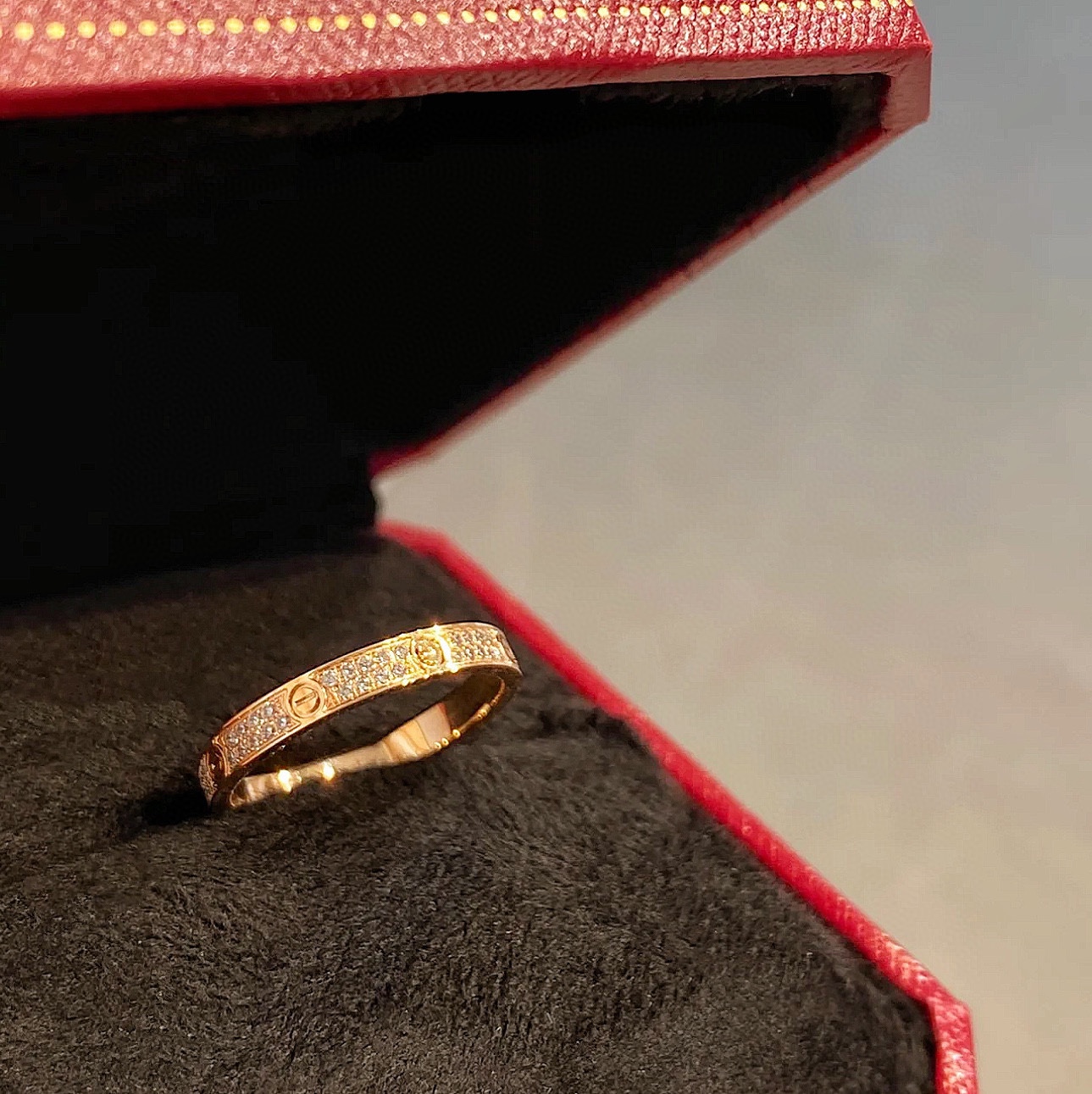 Cartier Cartier 玫瑰金 窄版满天星两排钻戒指