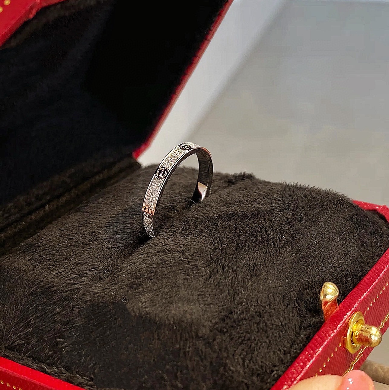 Cartier Cartier 玫瑰金 窄版满天星两排钻戒指