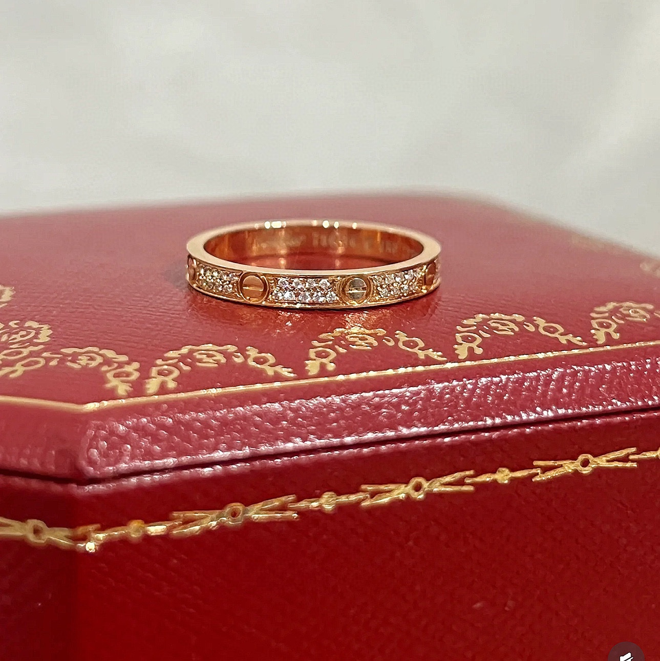 Cartier Cartier 玫瑰金 窄版满天星两排钻戒指
