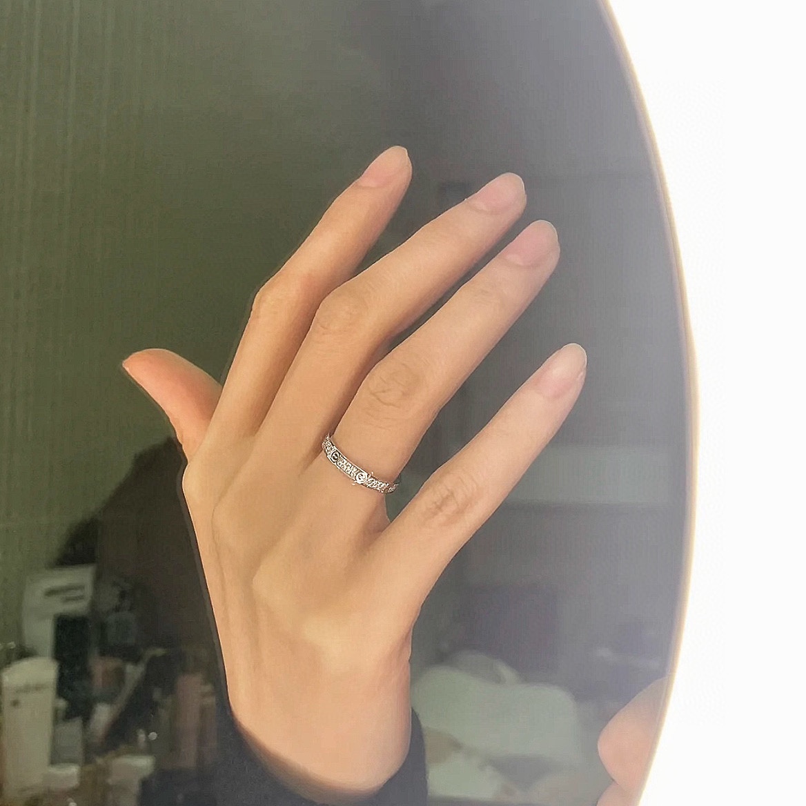 Cartier Cartier 银色 窄版满天星两排钻戒指