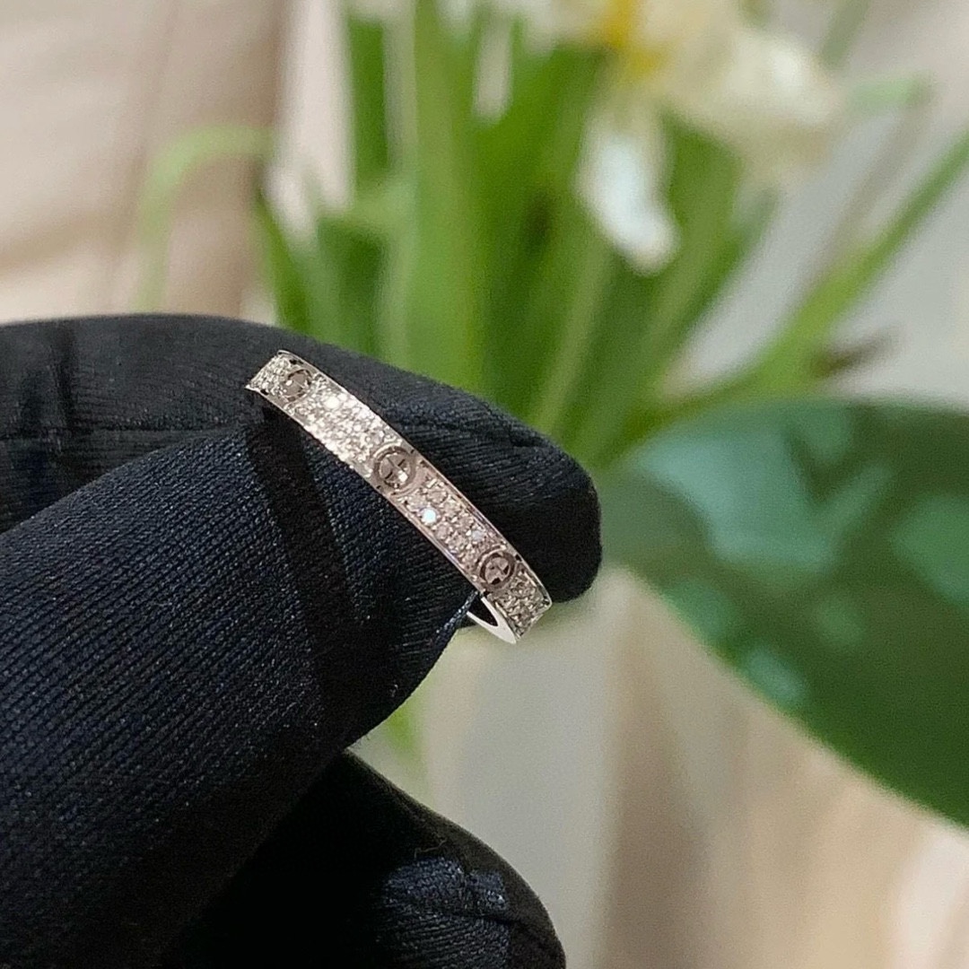 Cartier Cartier 银色 窄版满天星两排钻戒指