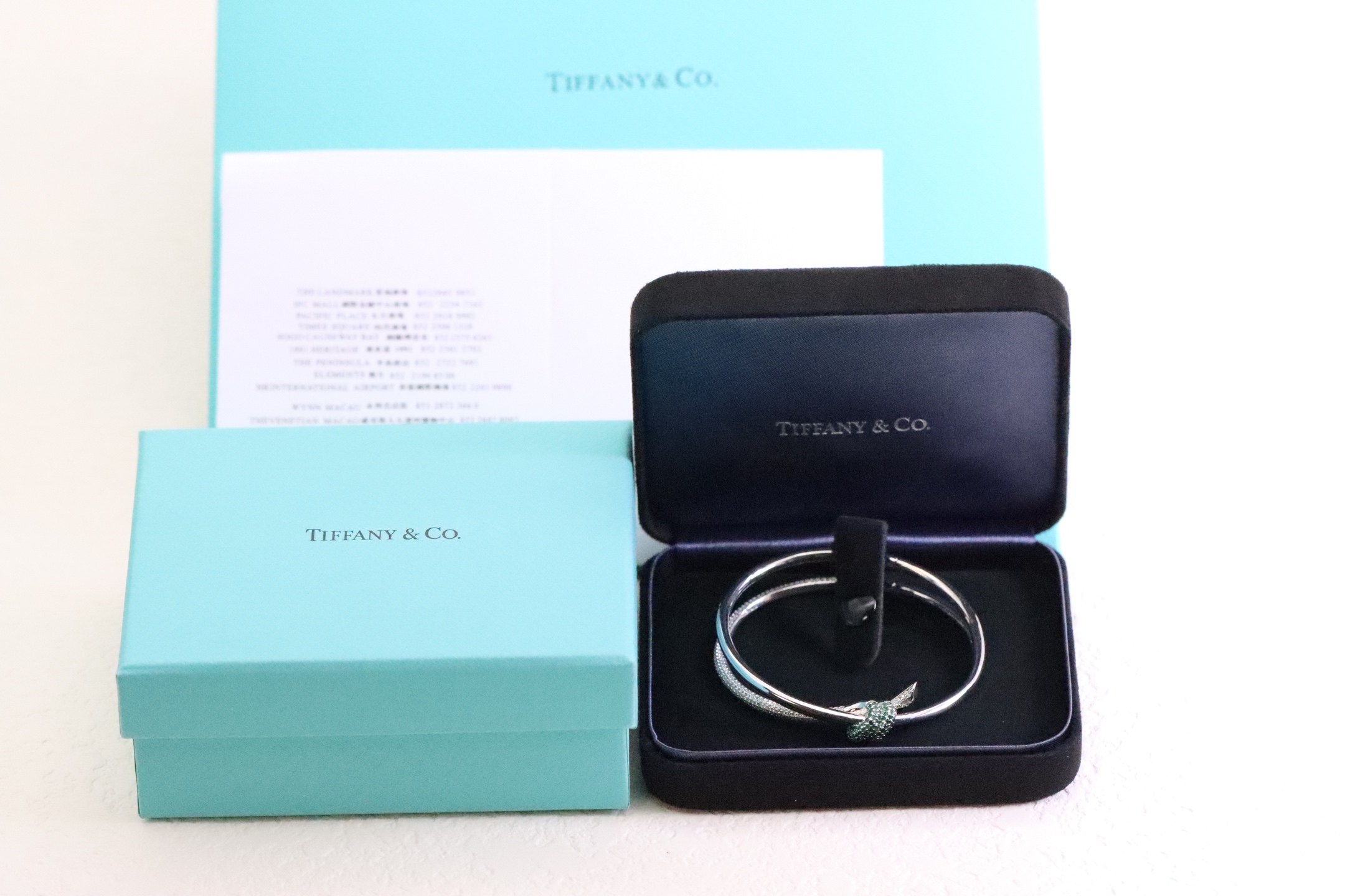 Tiffany & Co. Tiffany&Co. T Knot系列 绿钻绳结手镯