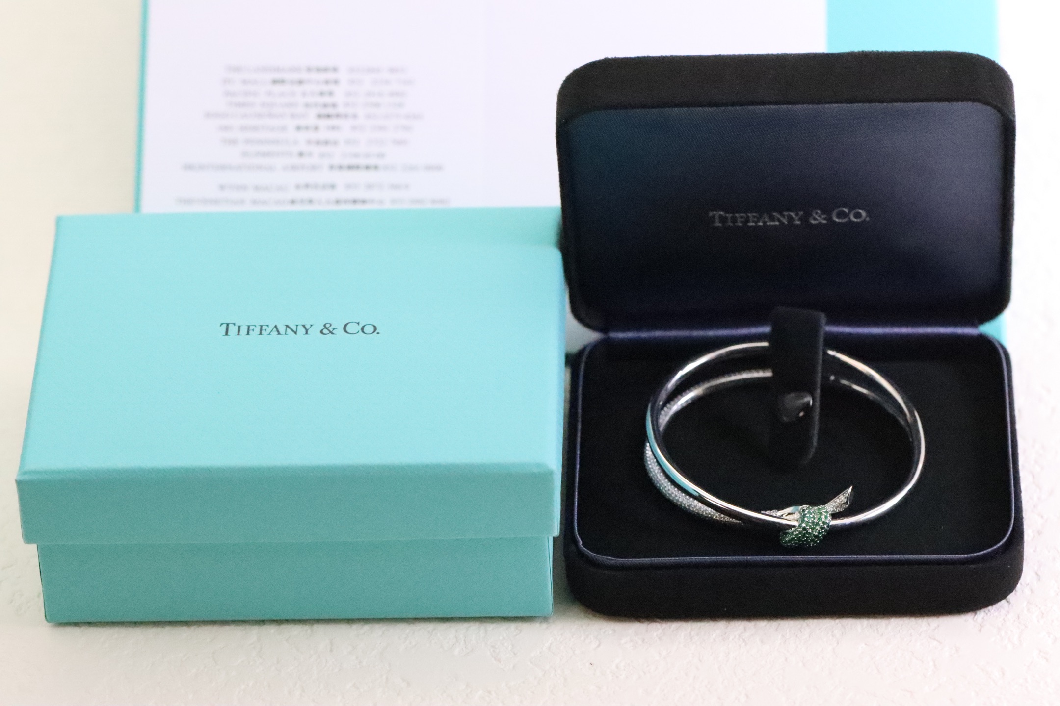 Tiffany & Co. Tiffany&Co. T Knot系列 绿钻绳结手镯