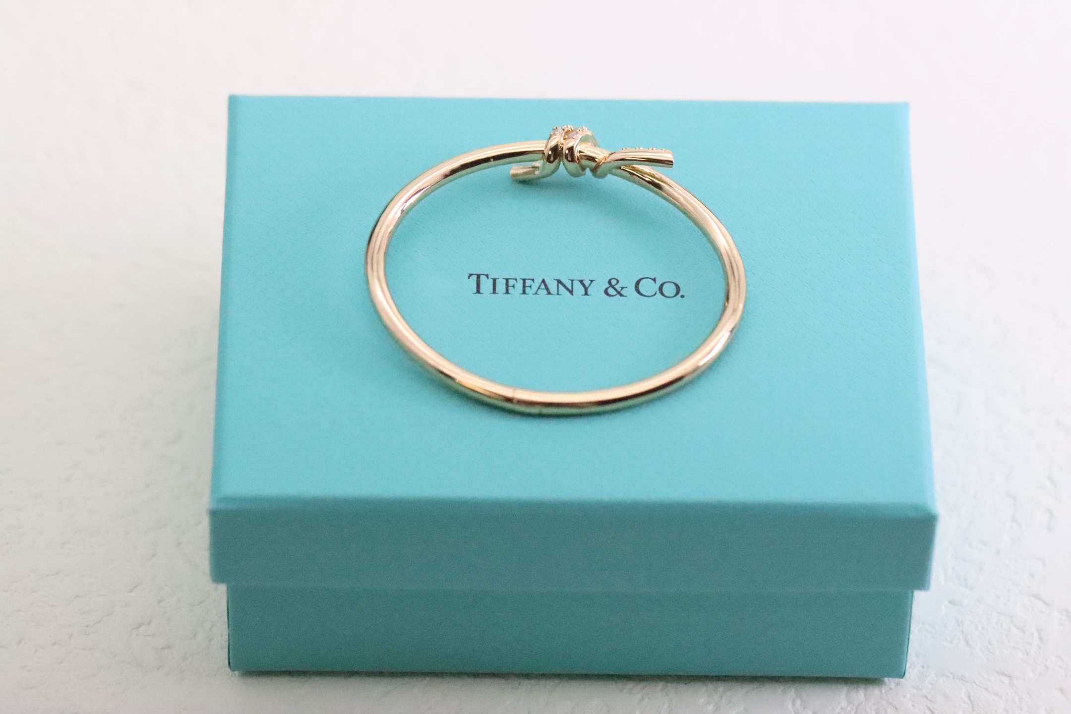 Tiffany & Co. Tiffany&Co. T Knot系列 玫瑰金满钻绳结手镯