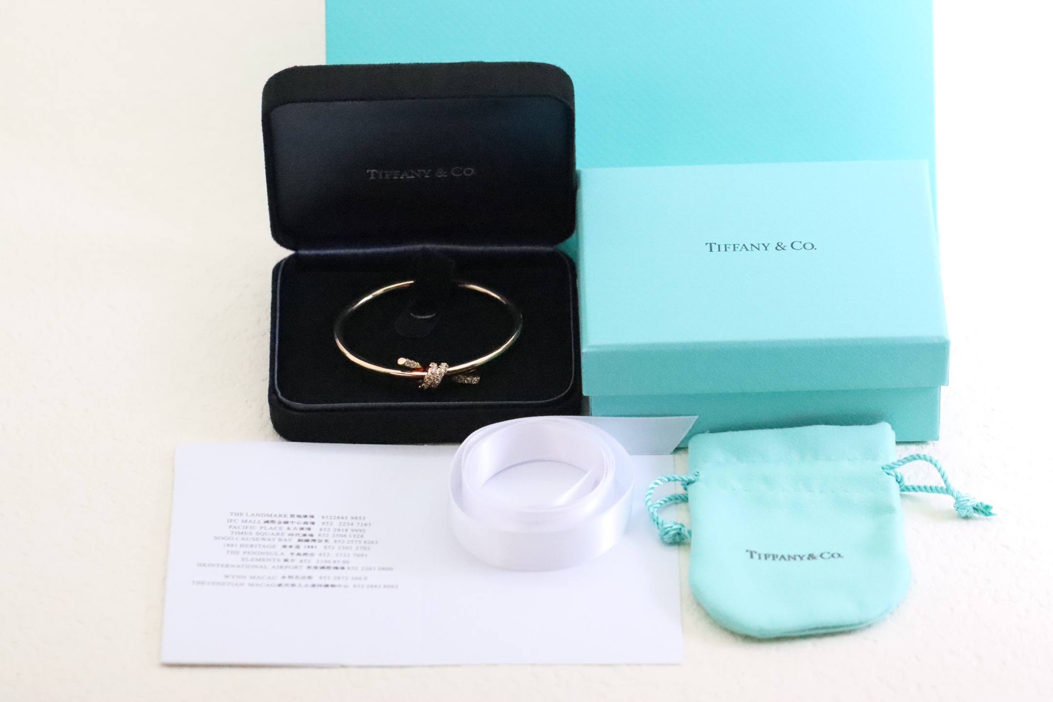Tiffany & Co. Tiffany&Co. T Knot系列 玫瑰金满钻绳结手镯