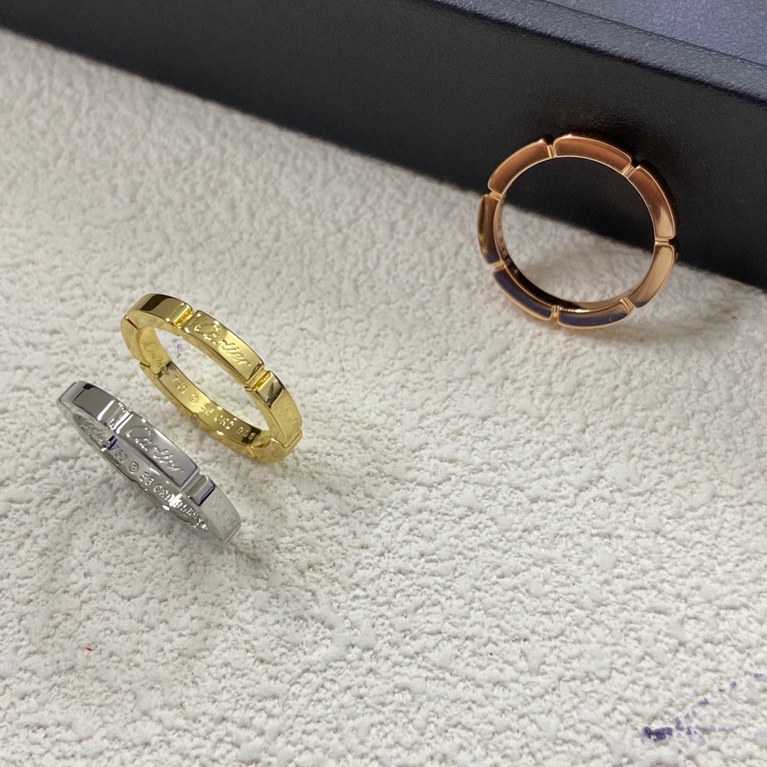 Cartier Cartier 新款签名情侣戒指 三色可选