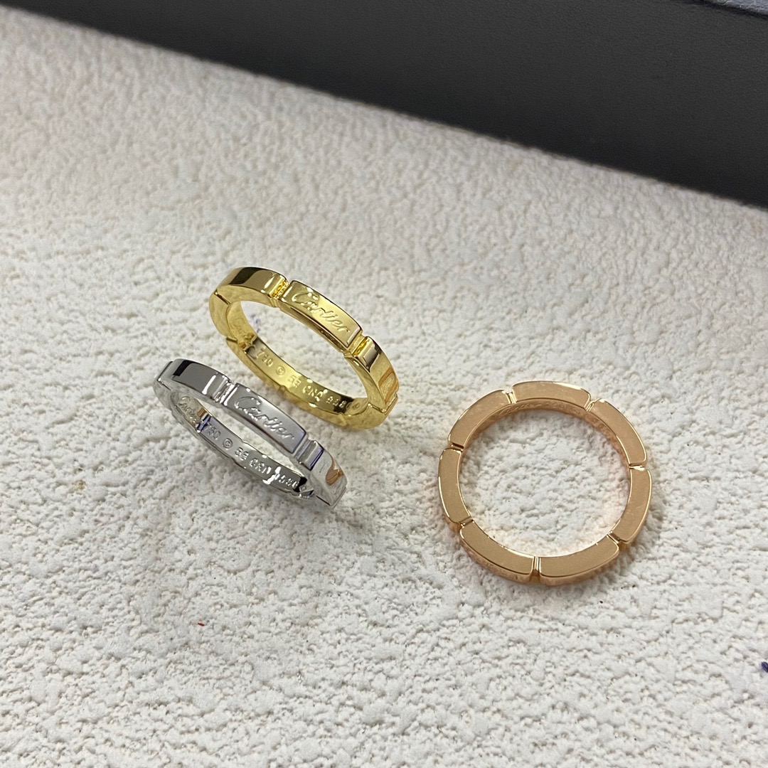 Cartier Cartier 新款签名情侣戒指 三色可选