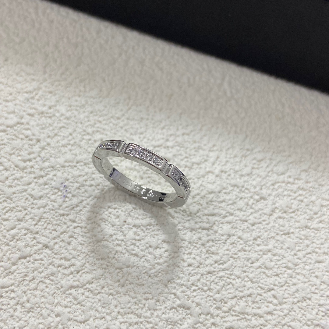 Cartier Cartier 新款镶钻签名情侣戒指 三色可选