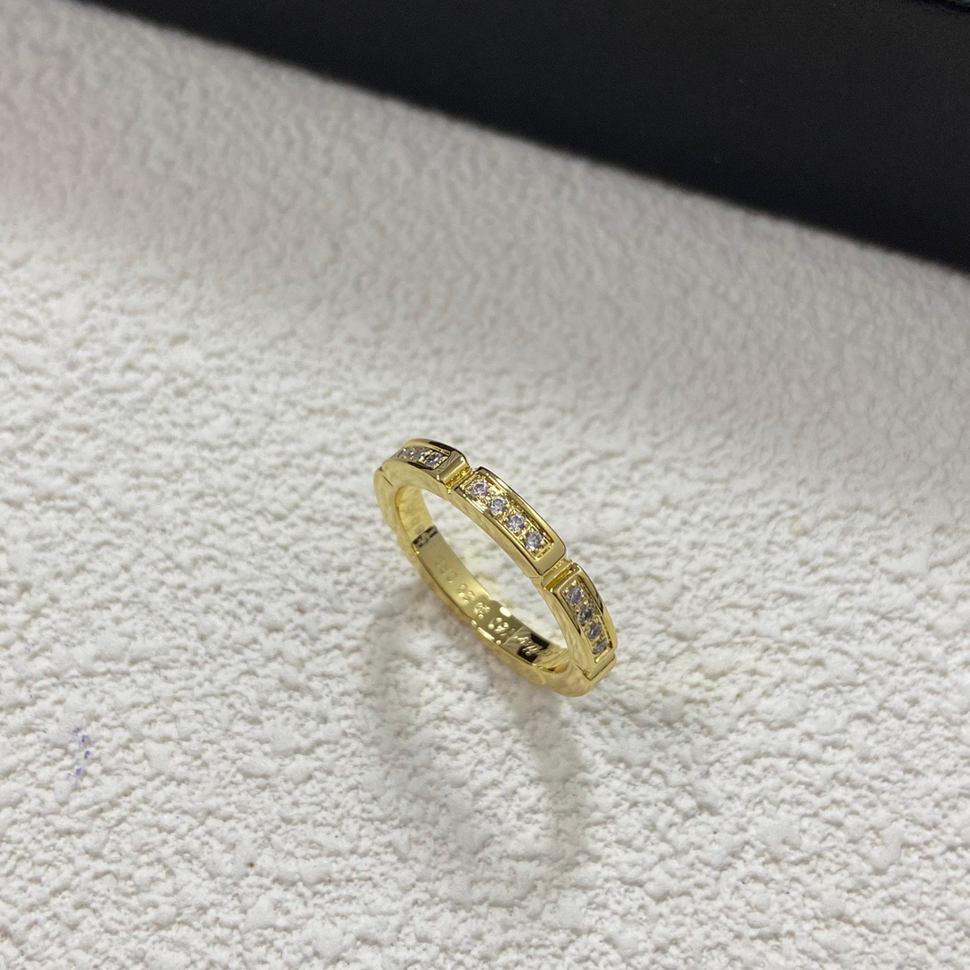 Cartier Cartier 新款镶钻签名情侣戒指 三色可选