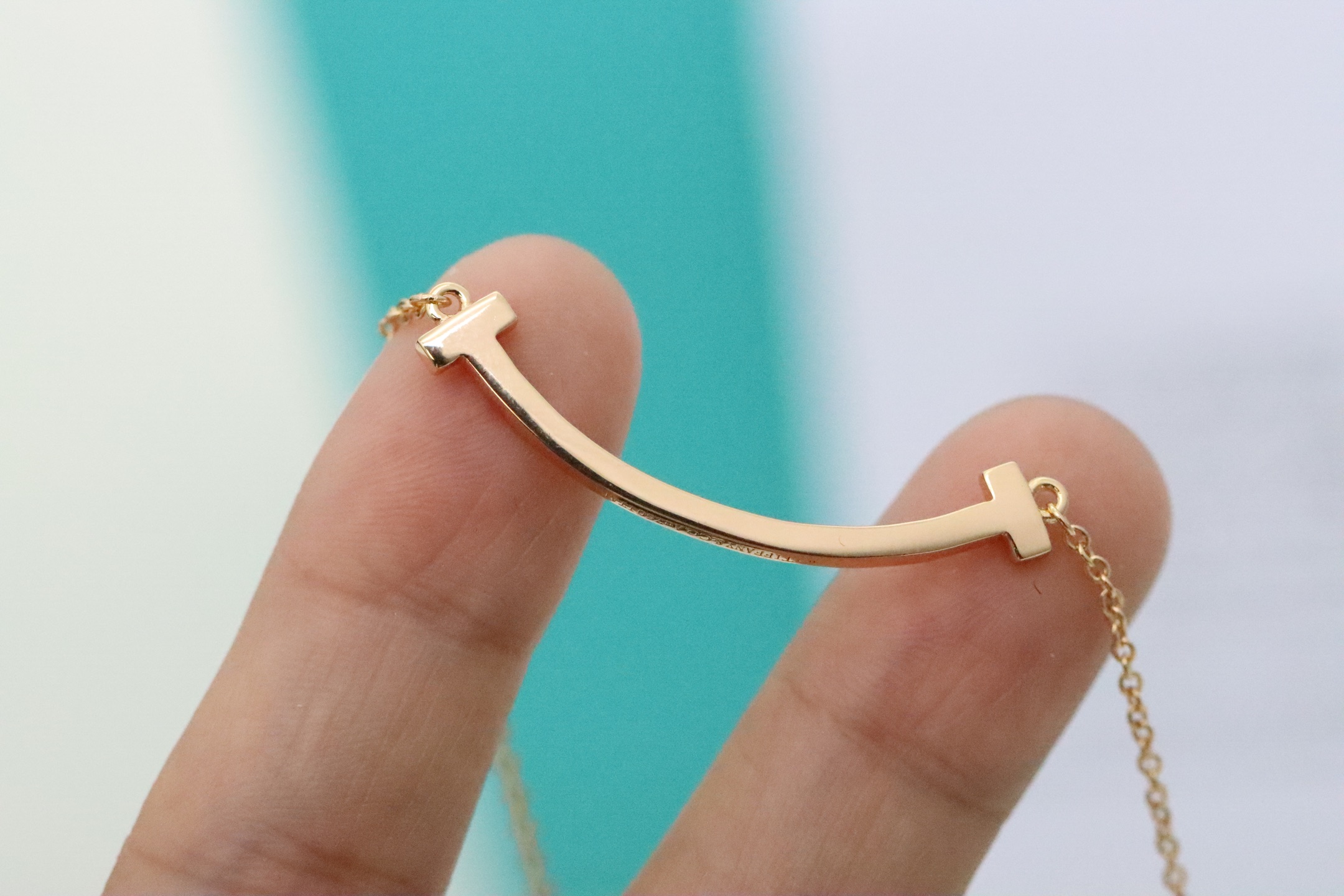 Tiffany & Co. Tiffany &Co. 玫瑰金两边钻锁骨项链