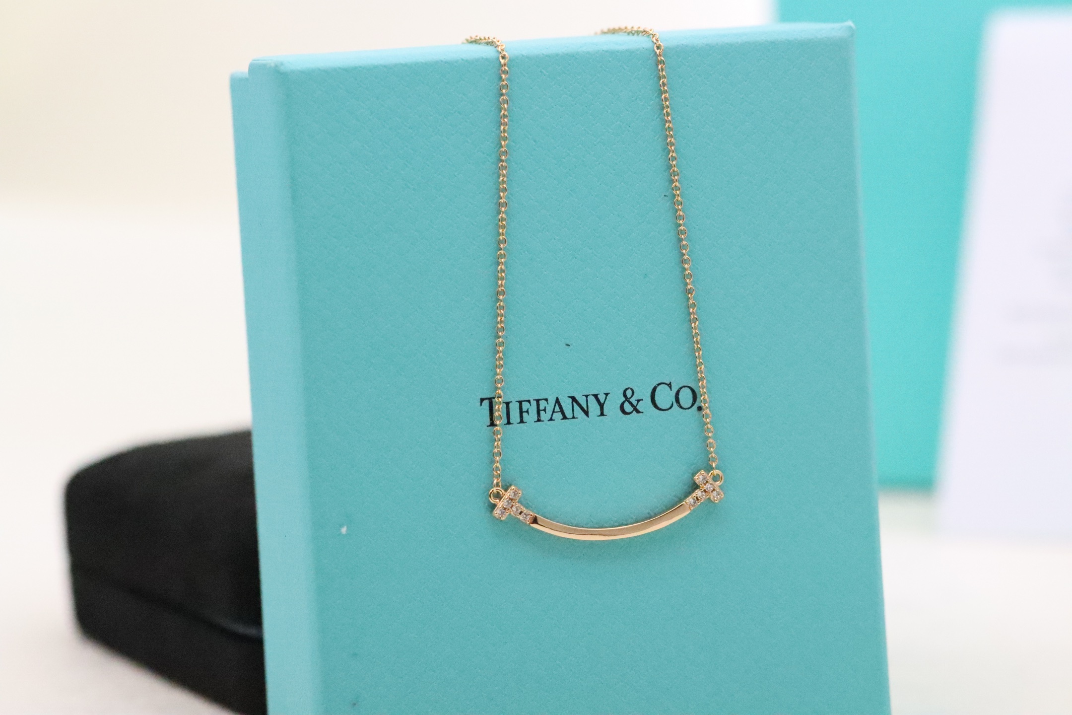 Tiffany & Co. Tiffany &Co. 玫瑰金两边钻锁骨项链
