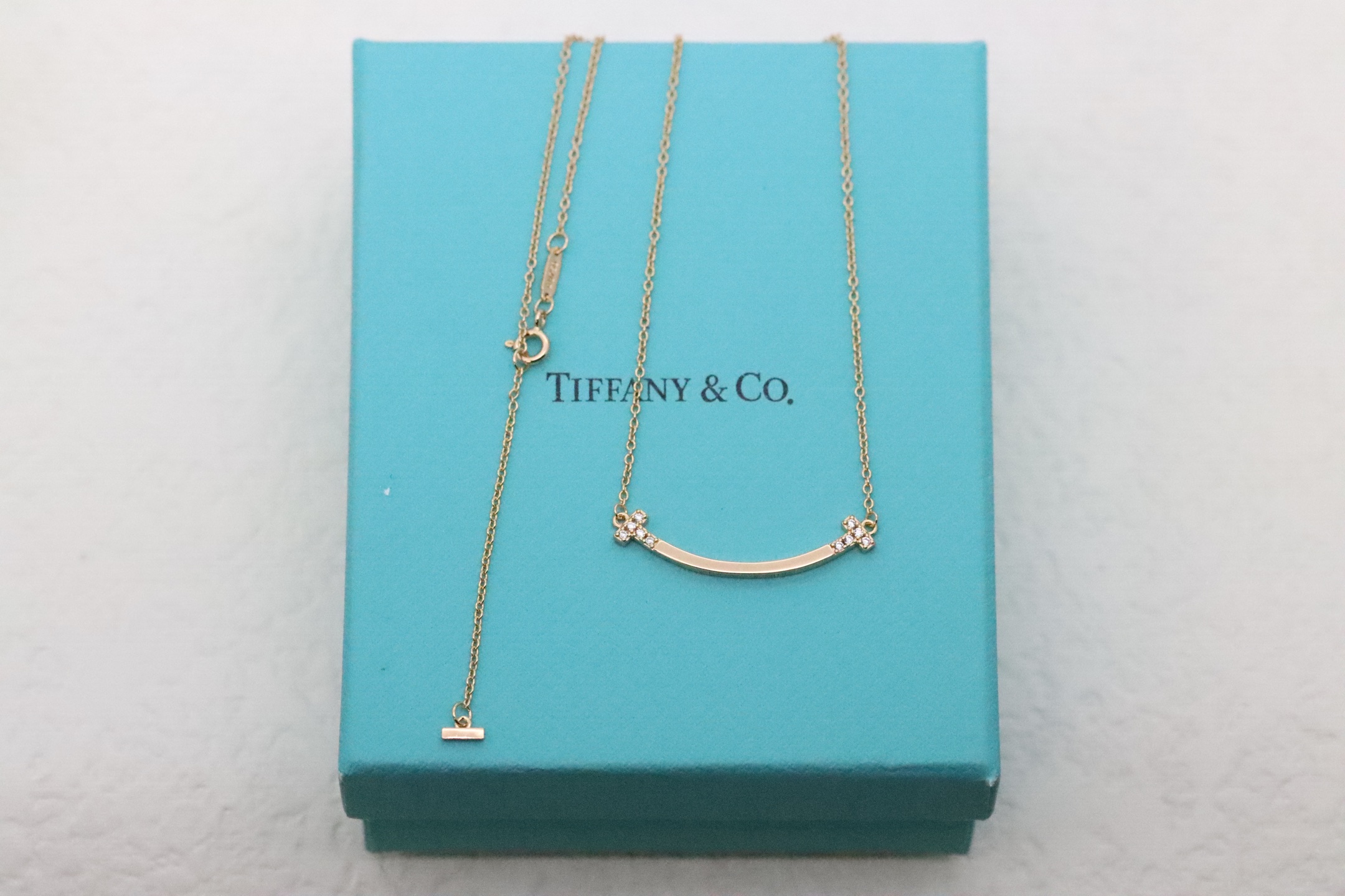Tiffany & Co. Tiffany &Co. 玫瑰金两边钻锁骨项链