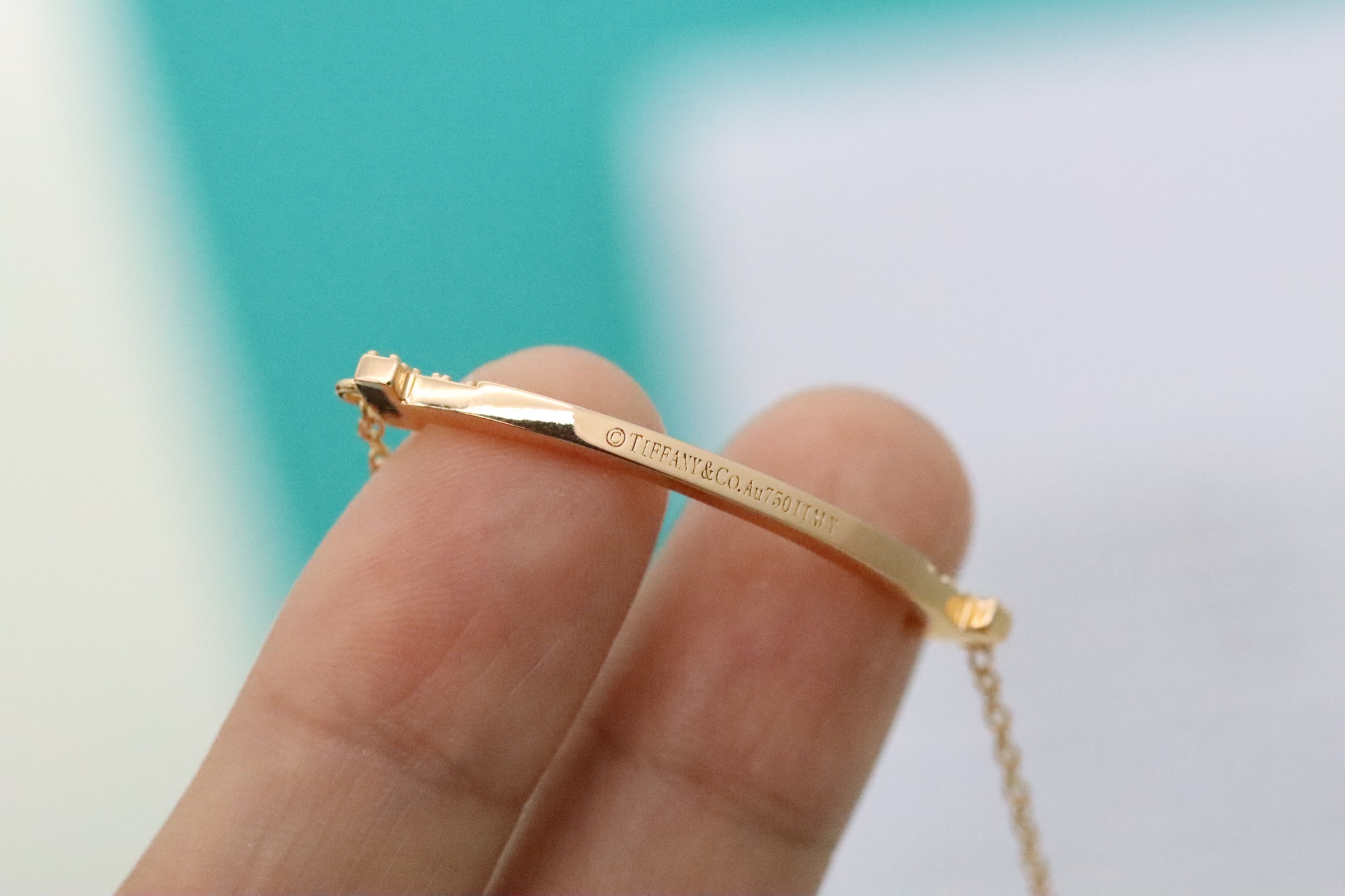 Tiffany & Co. Tiffany &Co. 玫瑰金两边钻锁骨项链