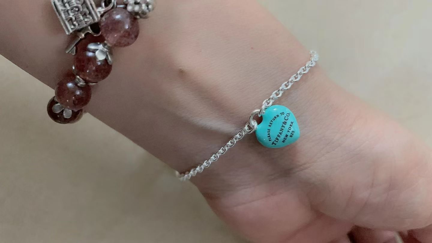 Tiffany & Co. Tiffany&Co.蓝胖子珐琅爱心糖豆 手链