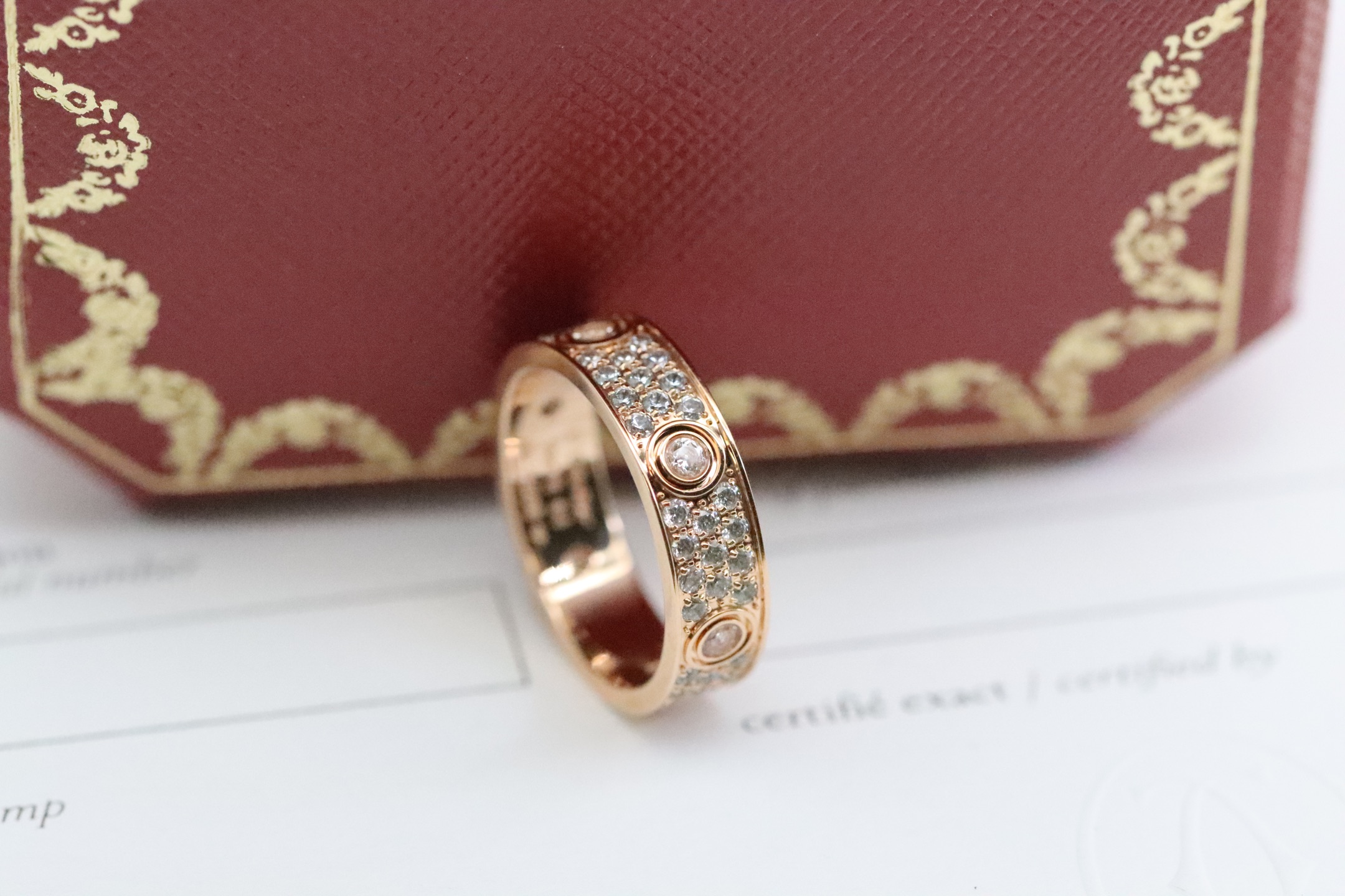 Cartier Cartier 三色 六主石满钻满天星情侣戒指