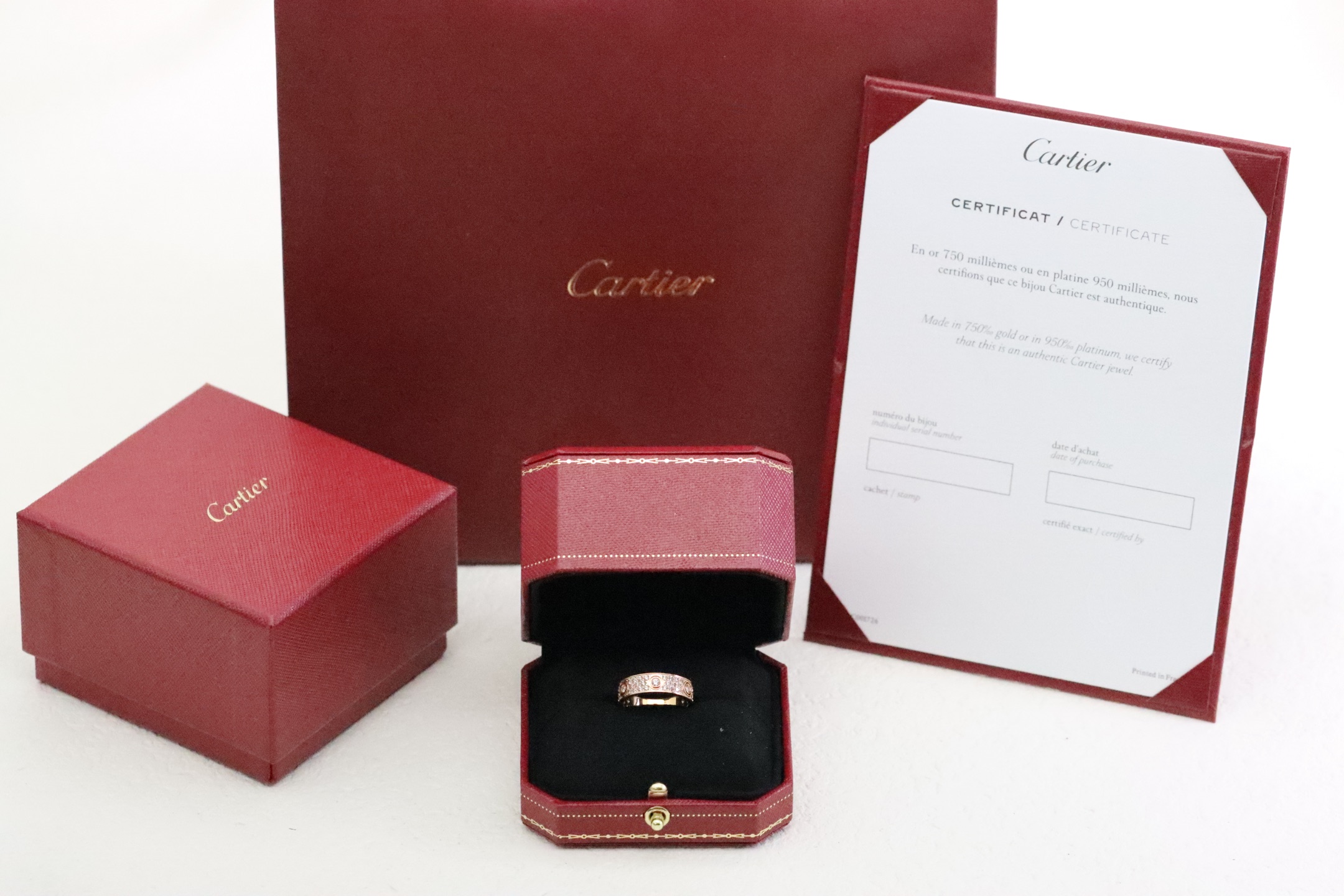 Cartier Cartier 三色 六主石满钻满天星情侣戒指