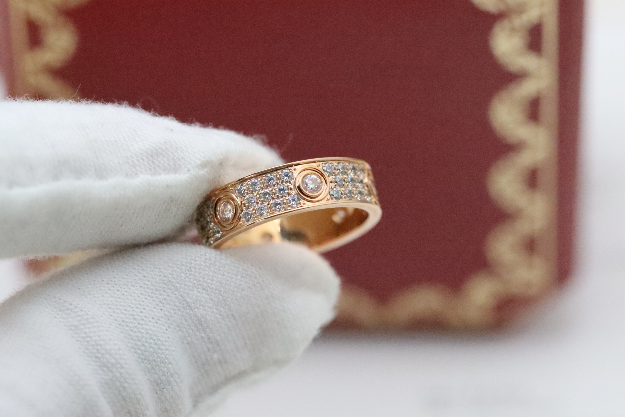 Cartier Cartier 三色 六主石满钻满天星情侣戒指