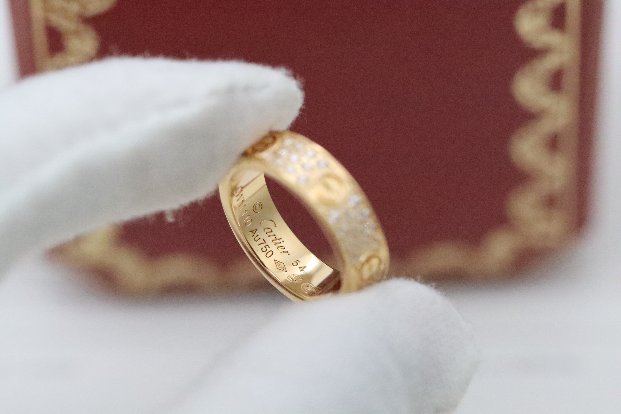 Cartier Cartier 玫瑰金 宽版满天星三排钻戒指