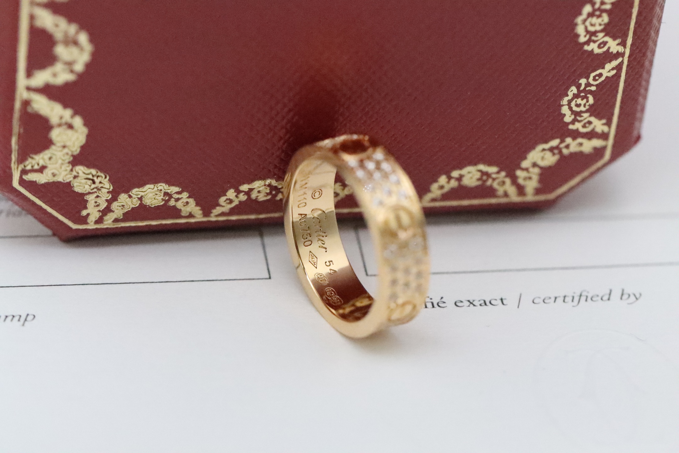 Cartier Cartier 玫瑰金 宽版满天星三排钻戒指