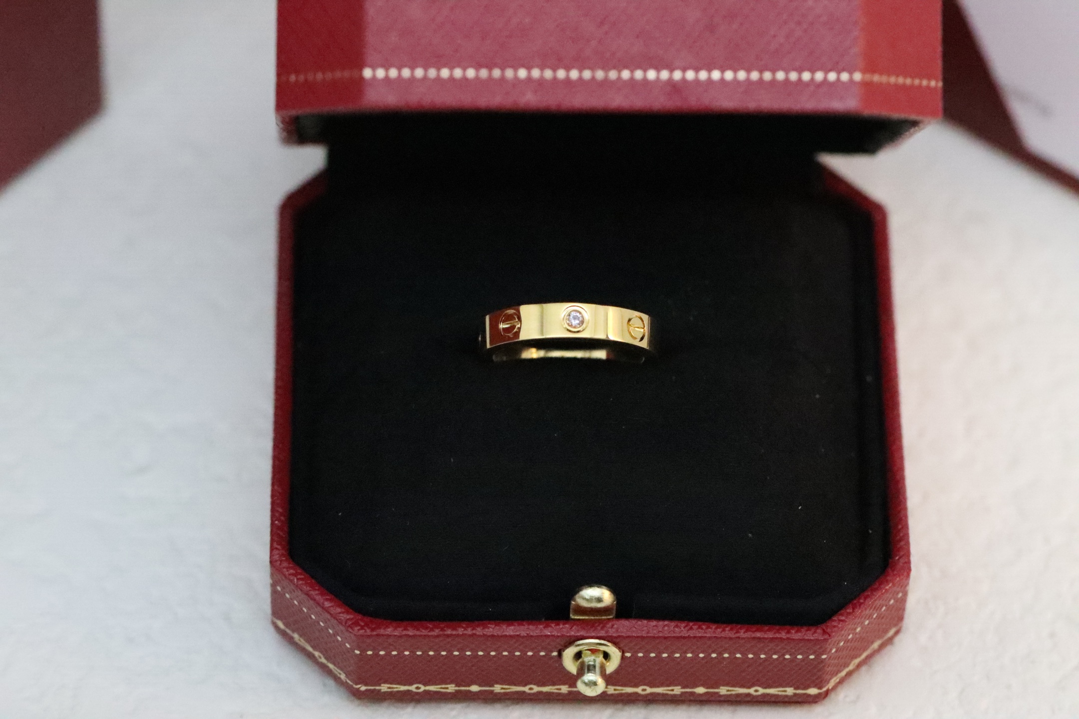 Cartier Cartier 三色 单钻窄版 戒指