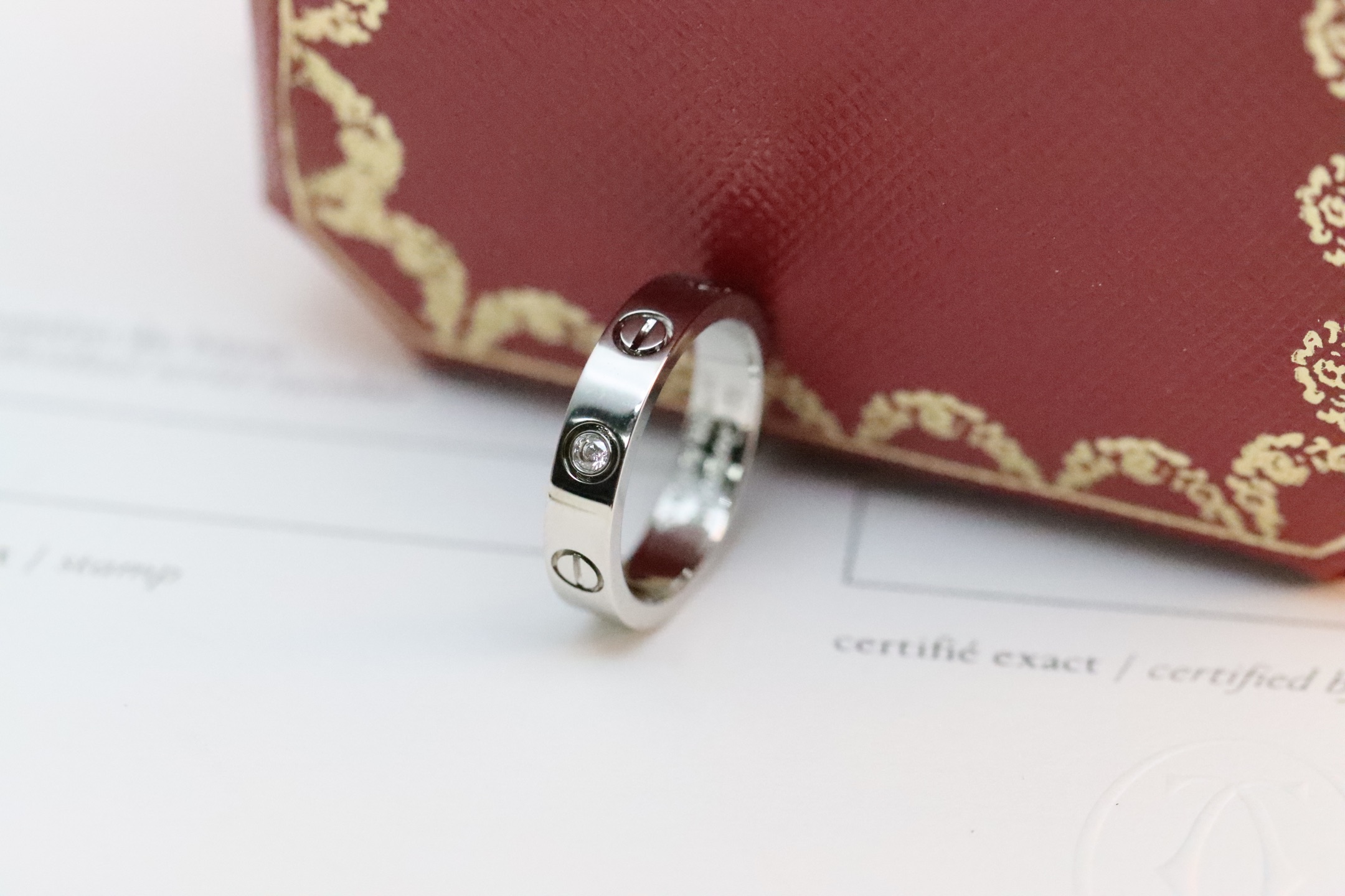 Cartier Cartier 三色 单钻窄版 戒指