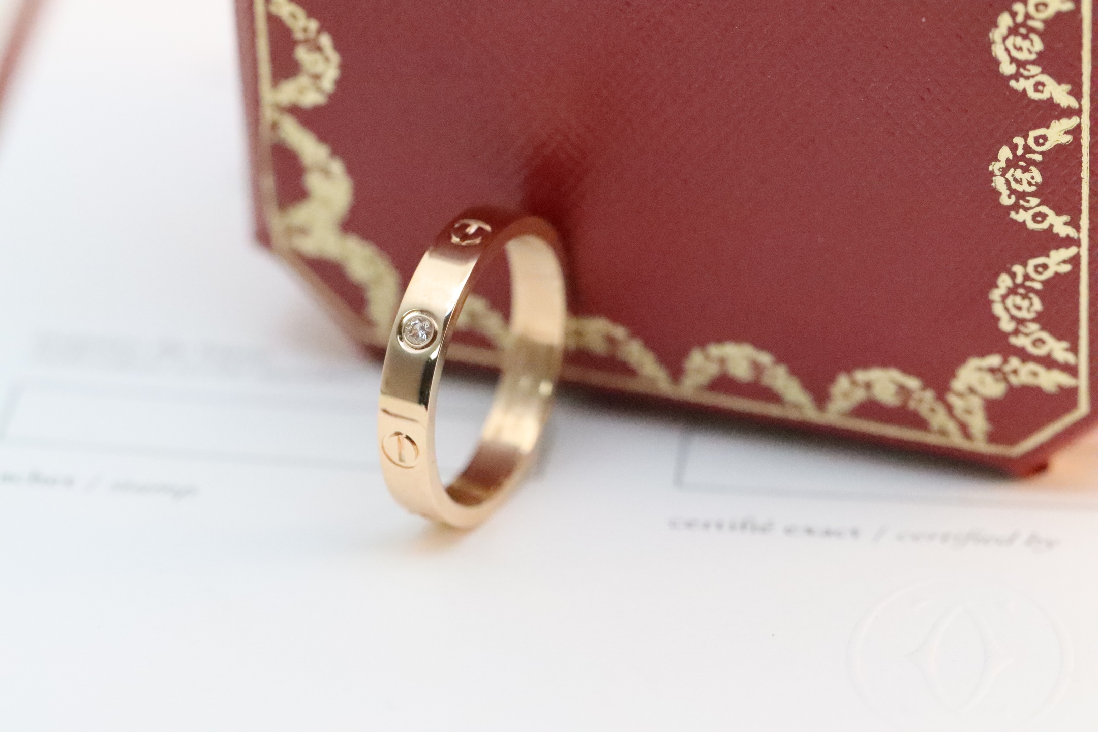 Cartier Cartier 三色 单钻窄版 戒指