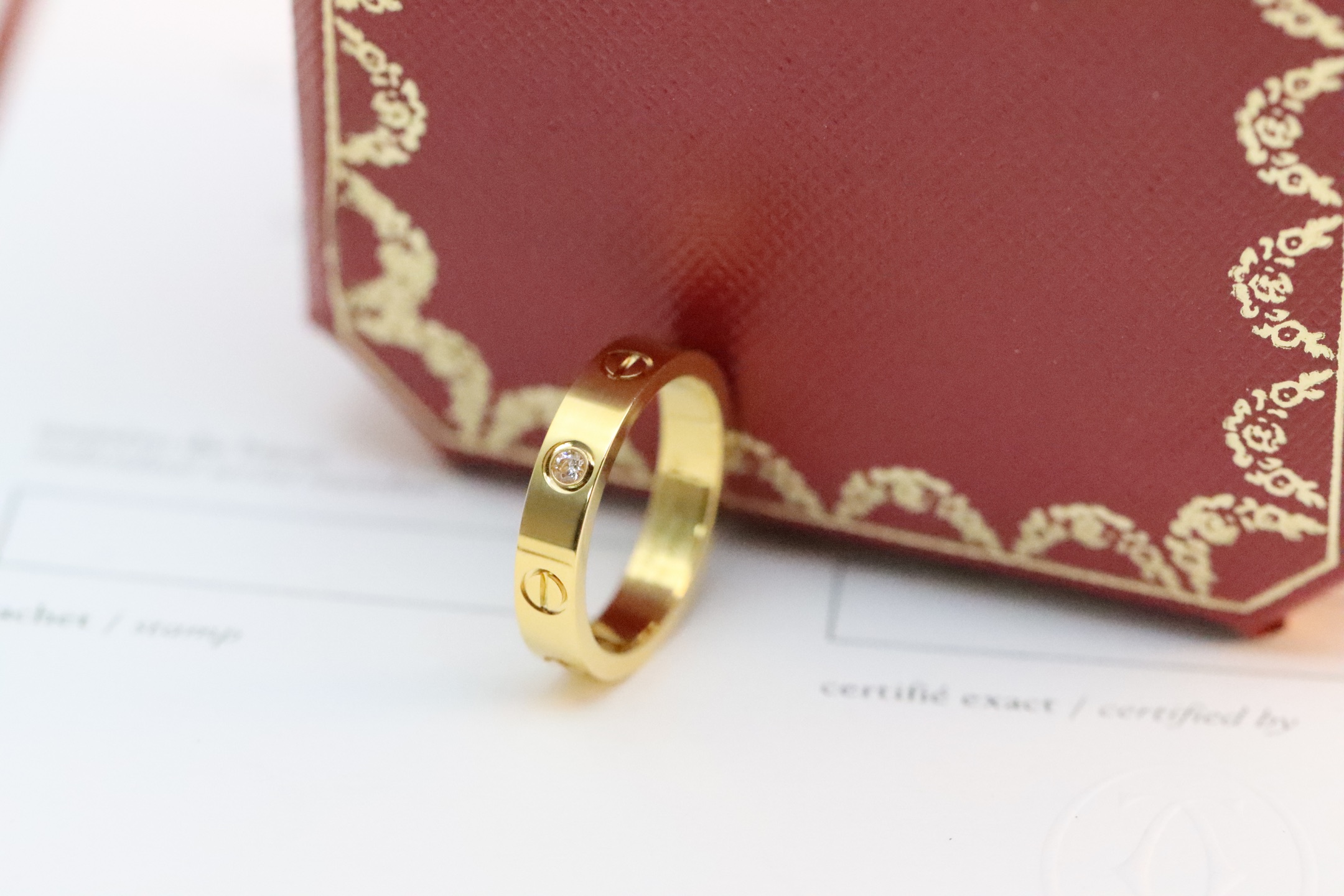 Cartier Cartier 三色 单钻窄版 戒指