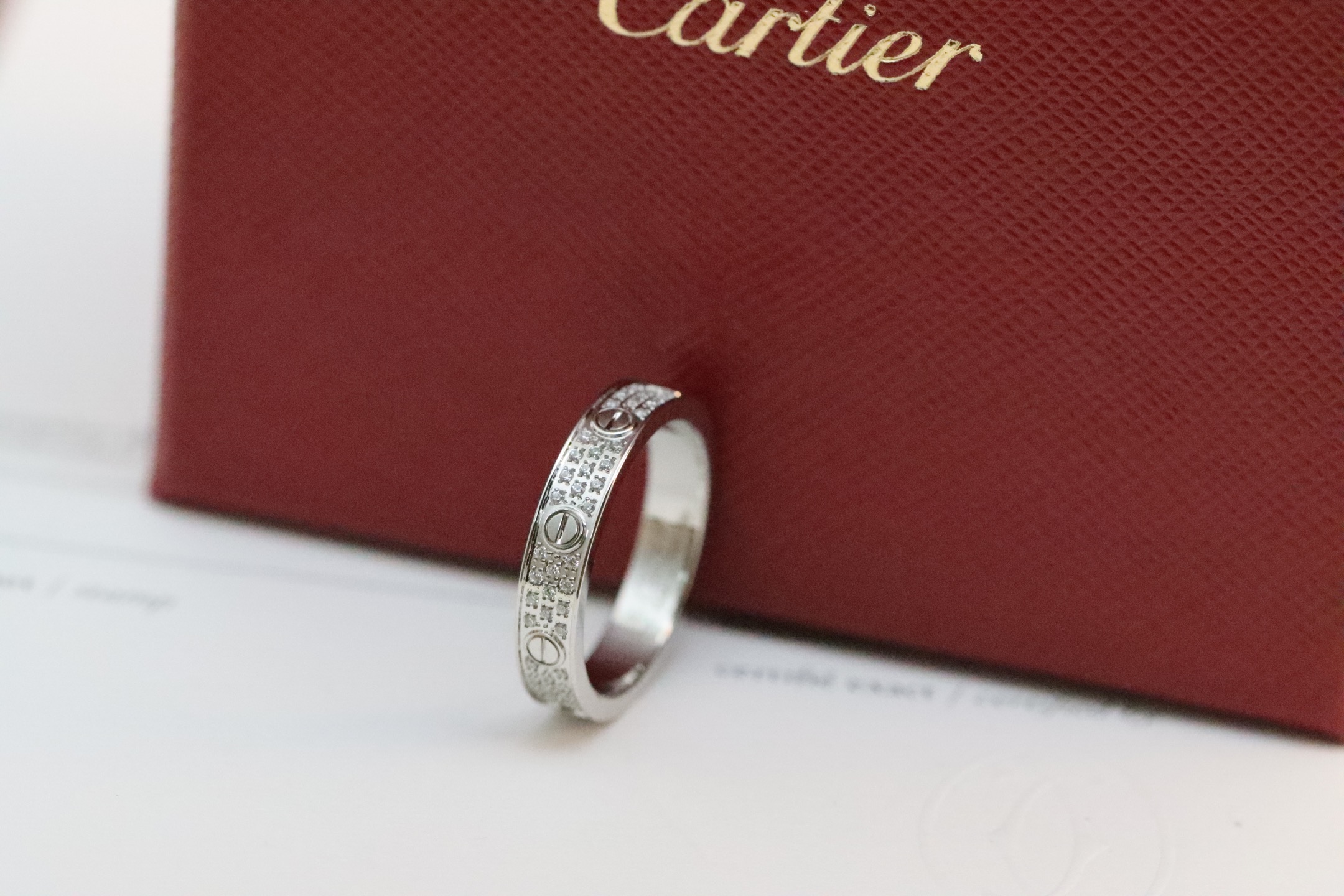 Cartier Cartier 三色 窄版满天星三排钻 戒指