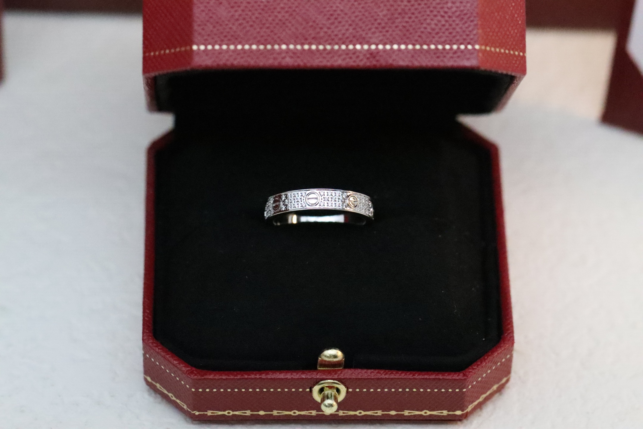 Cartier Cartier 三色 窄版满天星三排钻 戒指