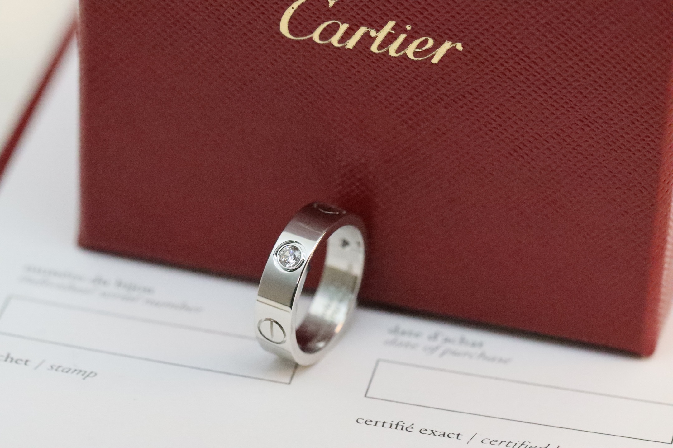 Cartier Cartier 三色 单钻宽版 戒指