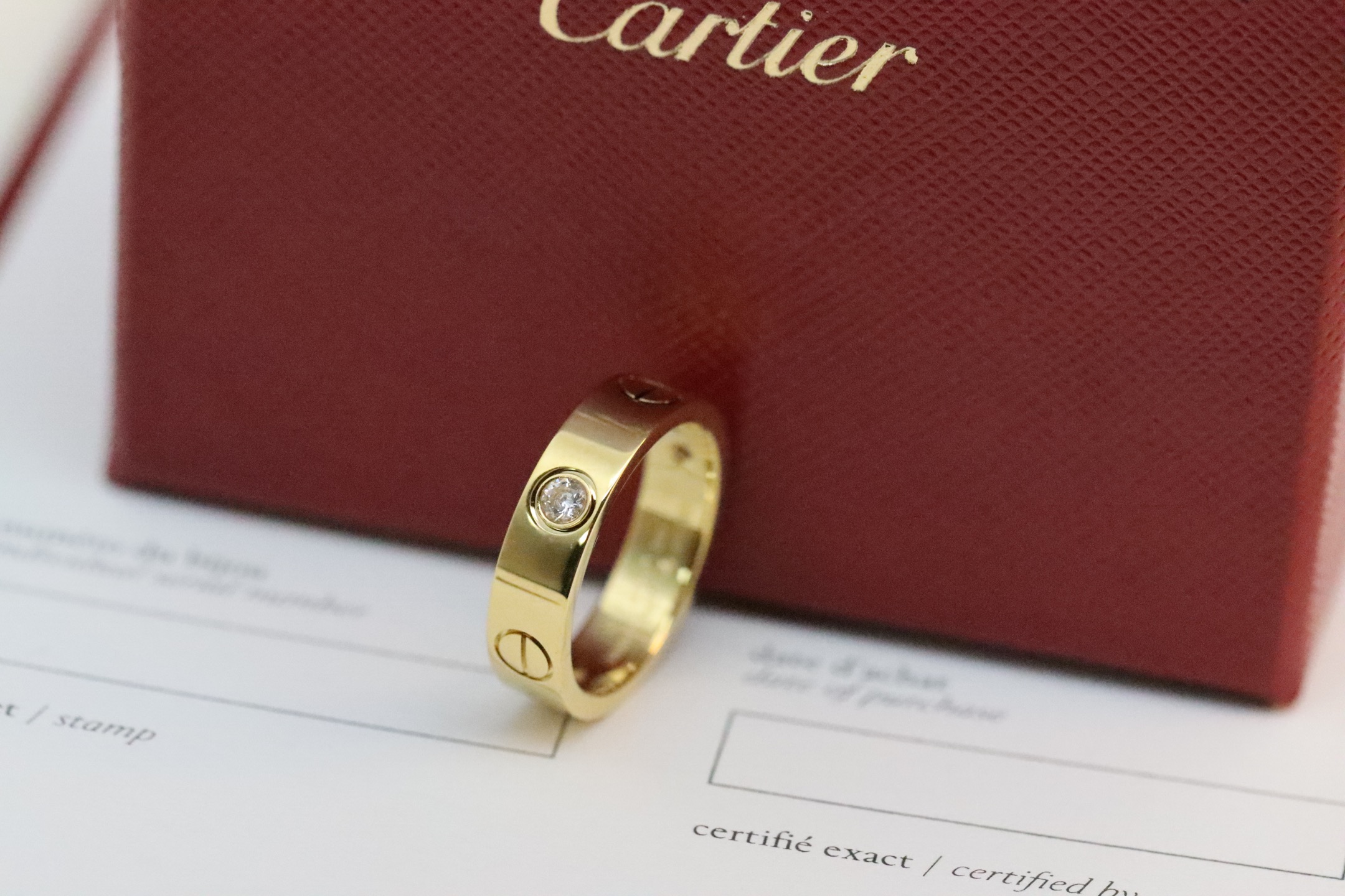 Cartier Cartier 三色 单钻宽版 戒指