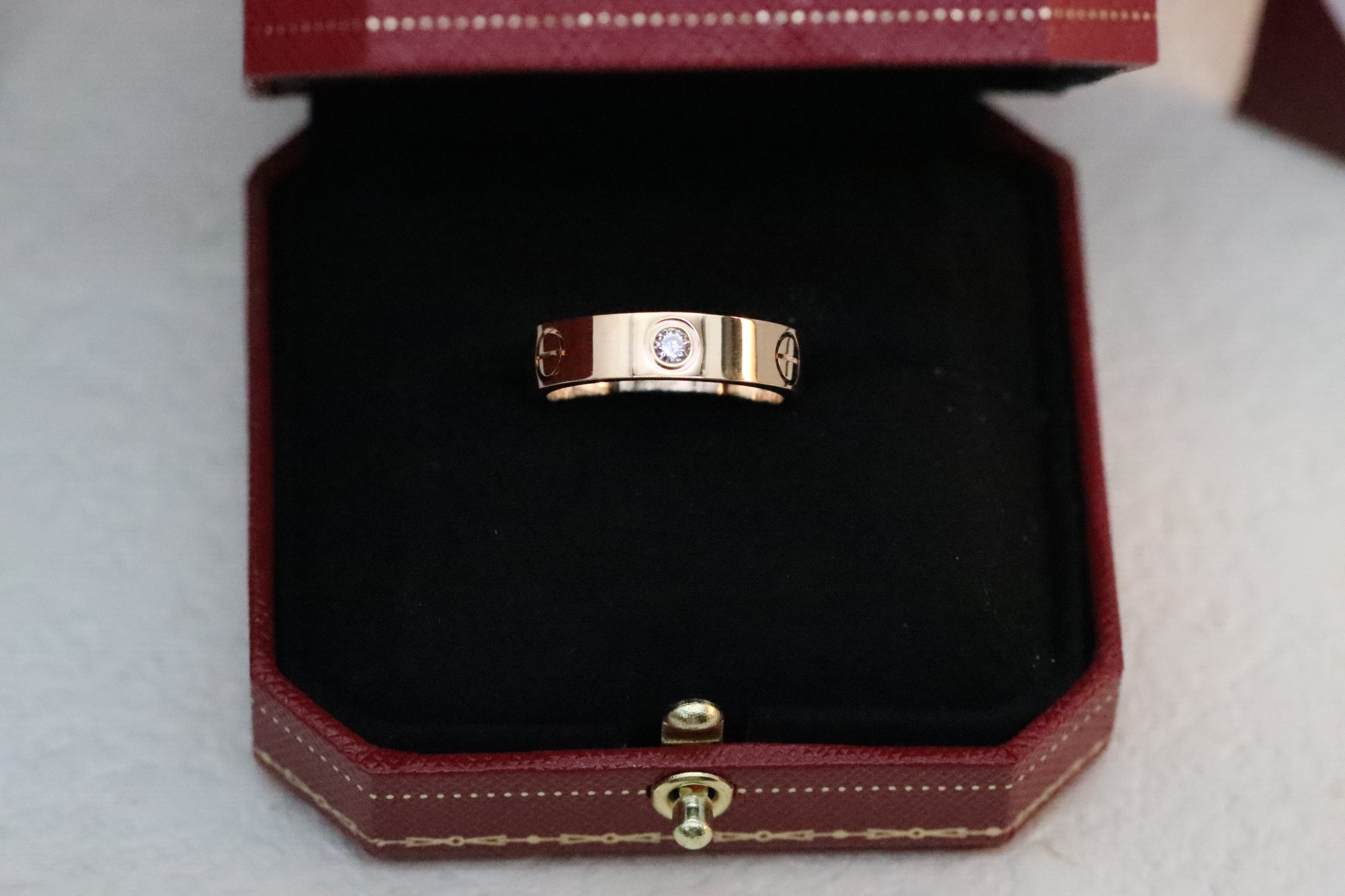 Cartier Cartier 三色 单钻宽版 戒指
