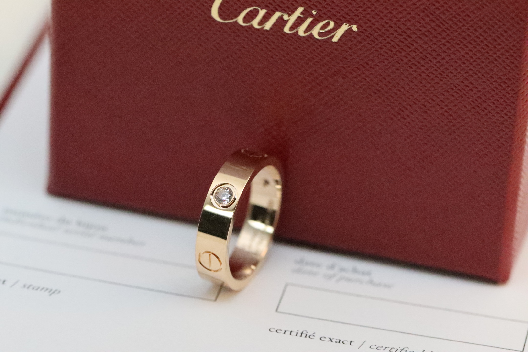 Cartier Cartier 三色 单钻宽版 戒指