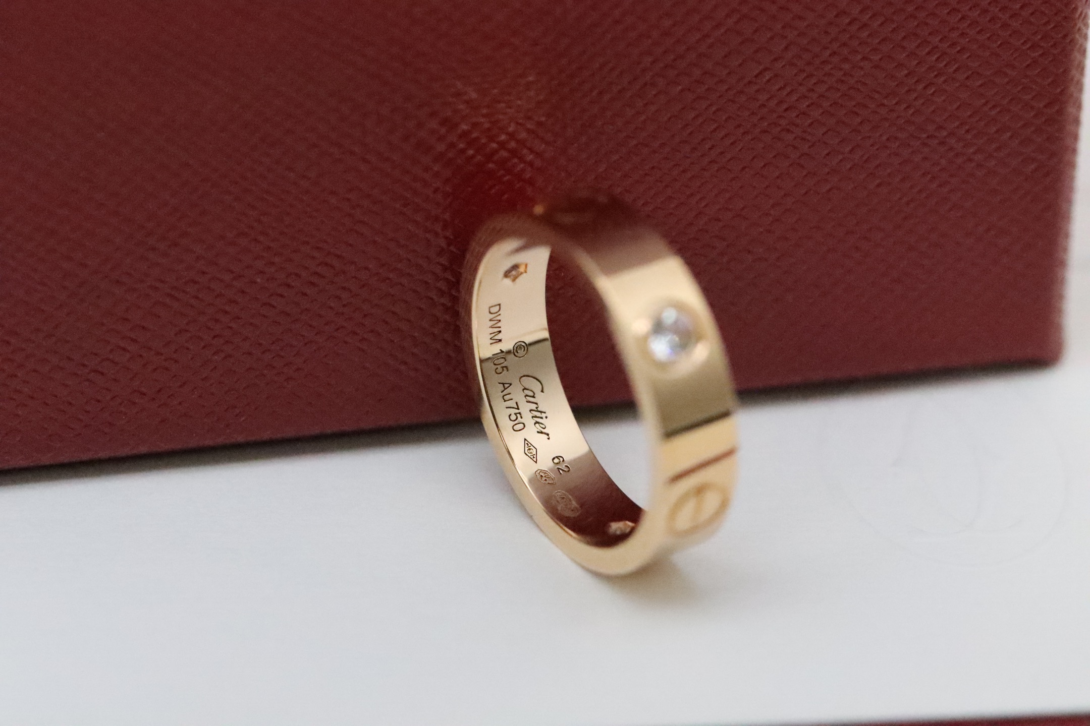 Cartier Cartier 三色 单钻宽版 戒指
