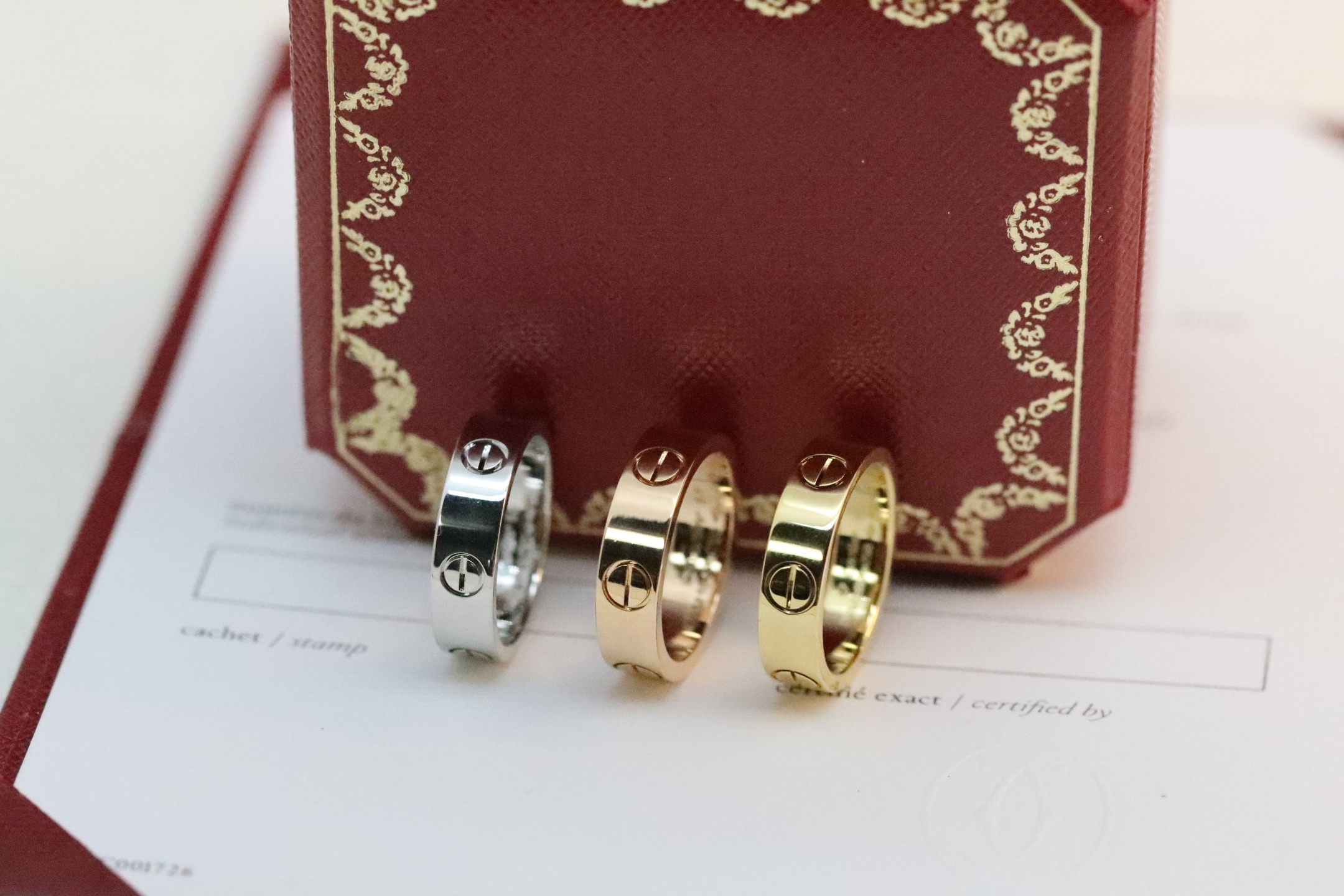 Cartier Cartier 三色 无钻宽版 戒指