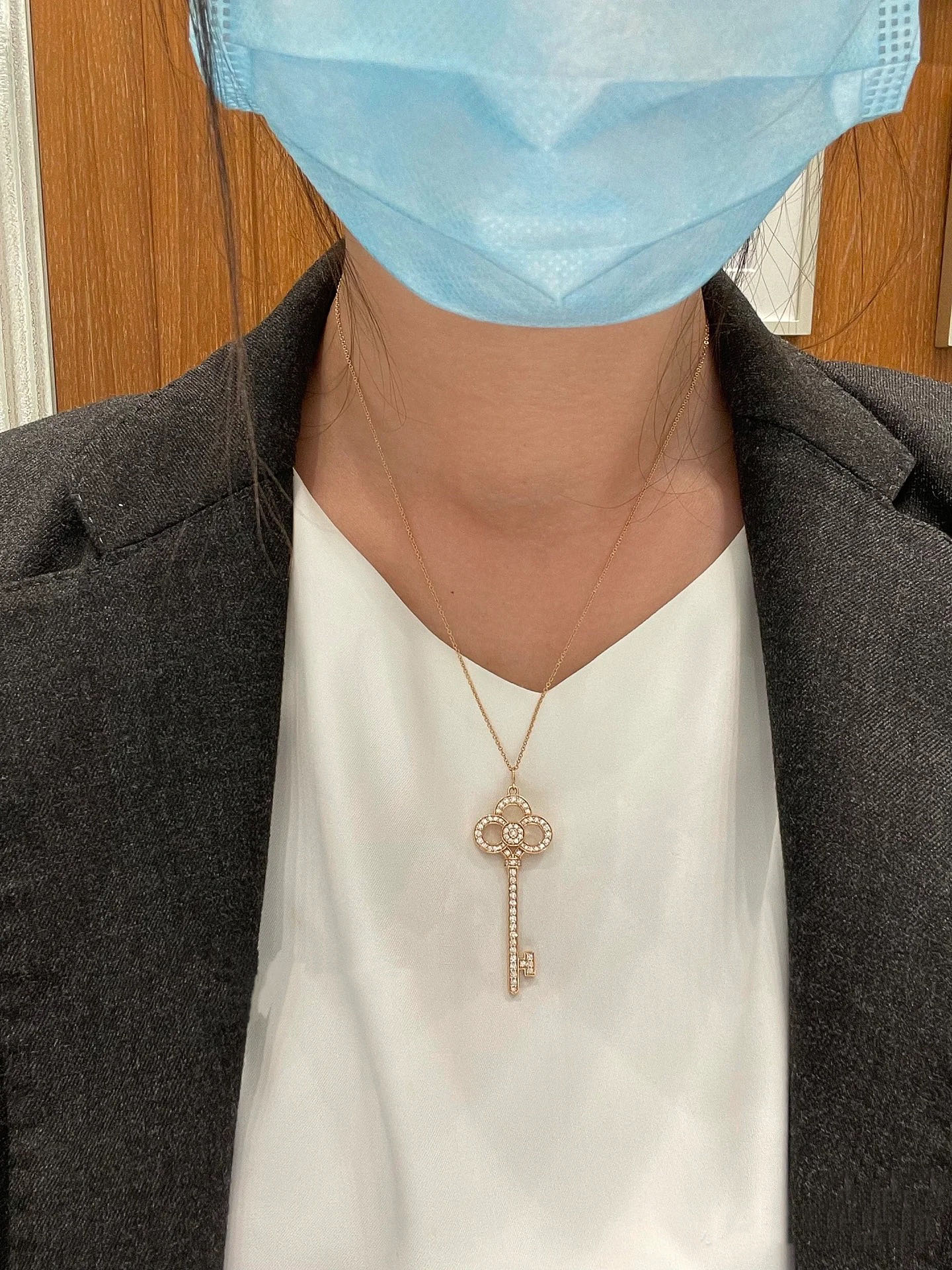 Tiffany & Co. Tiffany&Co. 满钻皇冠锁骨项链 纯银