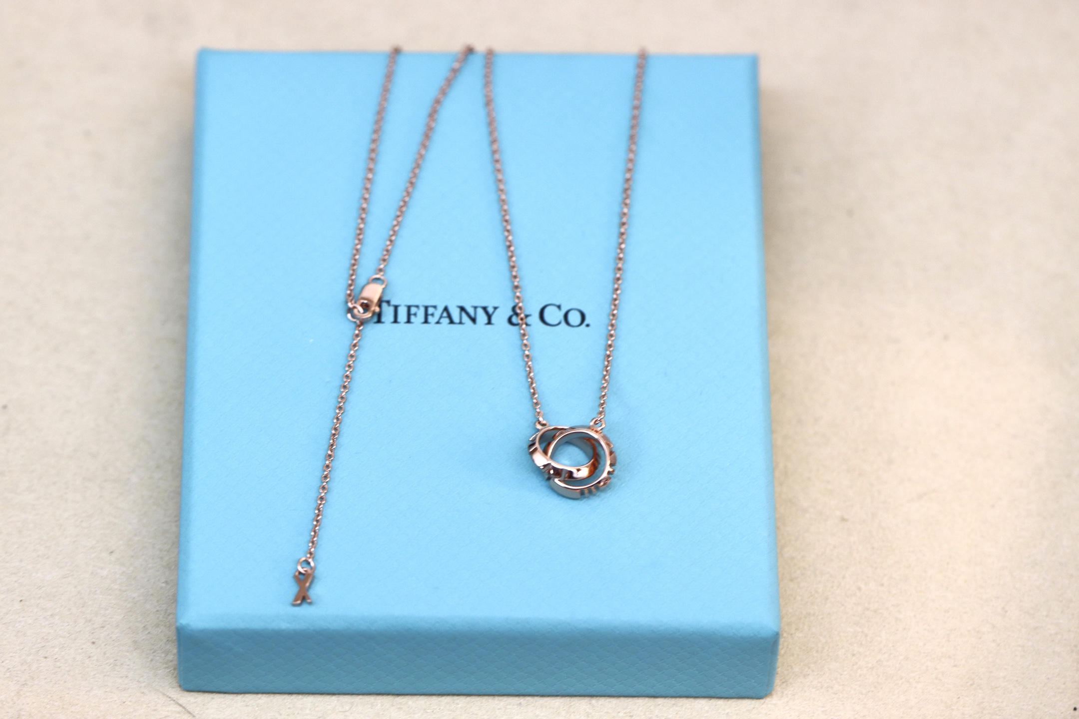 Tiffany & Co. Tiffany&Co. 玫瑰金罗马双环 锁骨项链