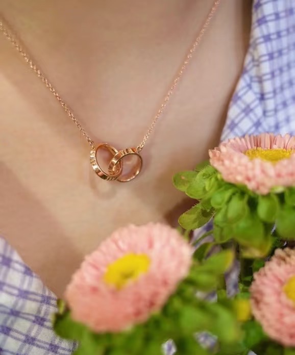 Tiffany & Co. Tiffany&Co. 玫瑰金罗马双环 锁骨项链