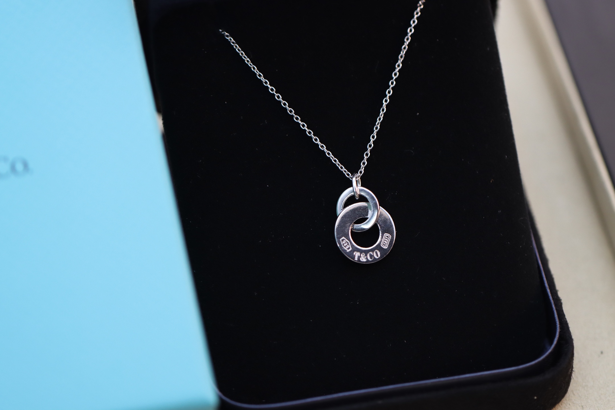 Tiffany & Co. Tiffany&Co.大小双环锁骨项链 925纯银