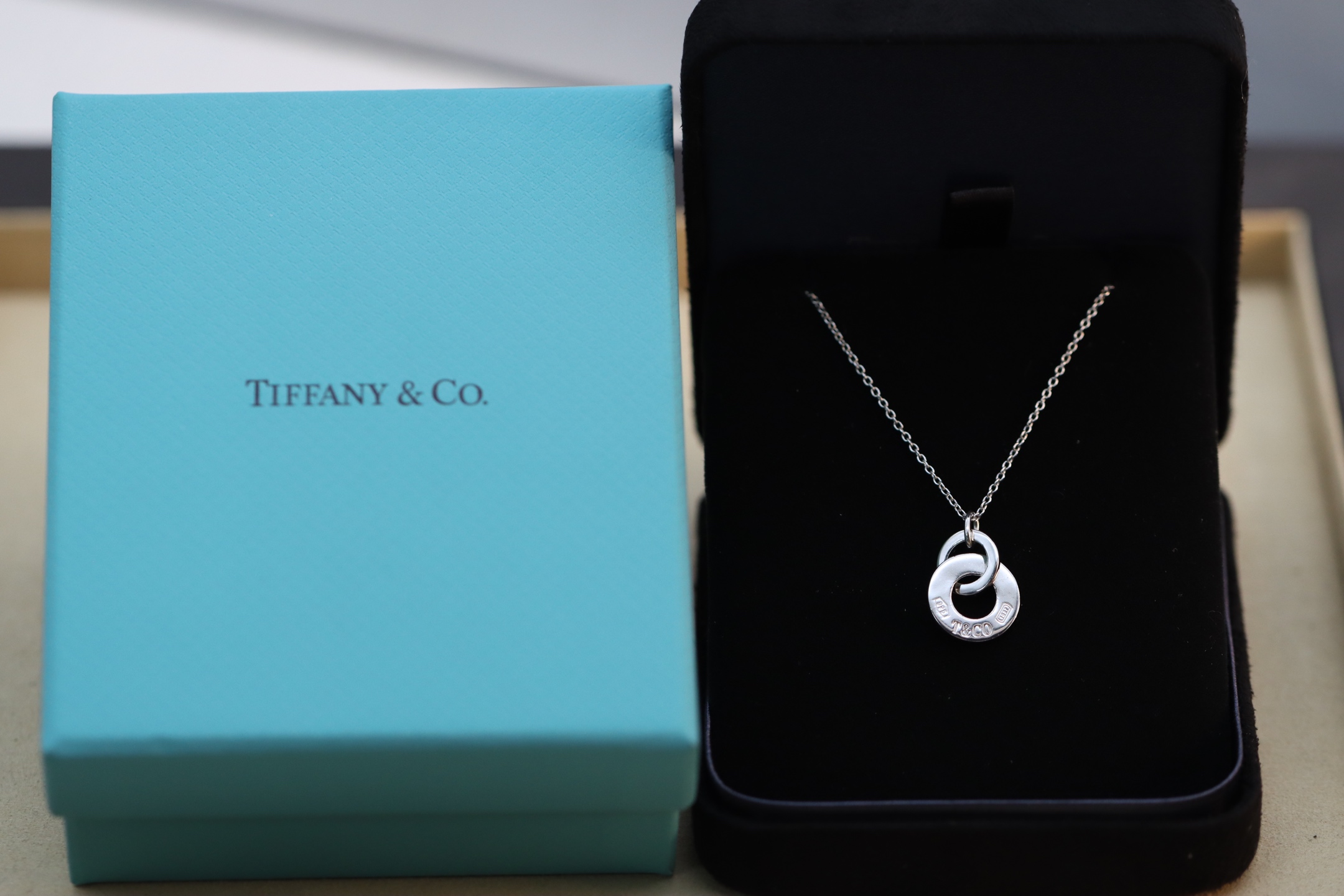 Tiffany & Co. Tiffany&Co.大小双环锁骨项链 925纯银