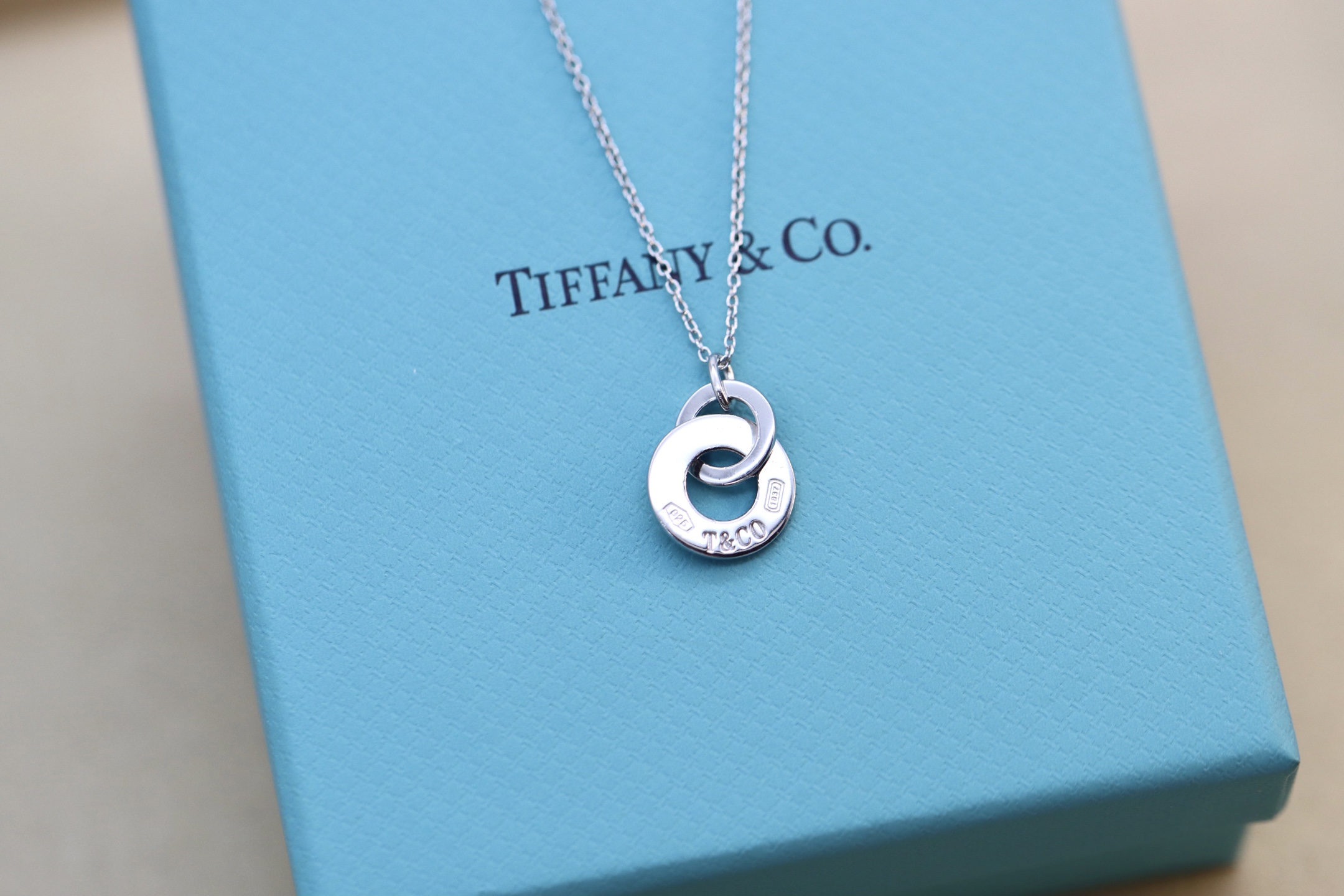 Tiffany & Co. Tiffany&Co.大小双环锁骨项链 925纯银