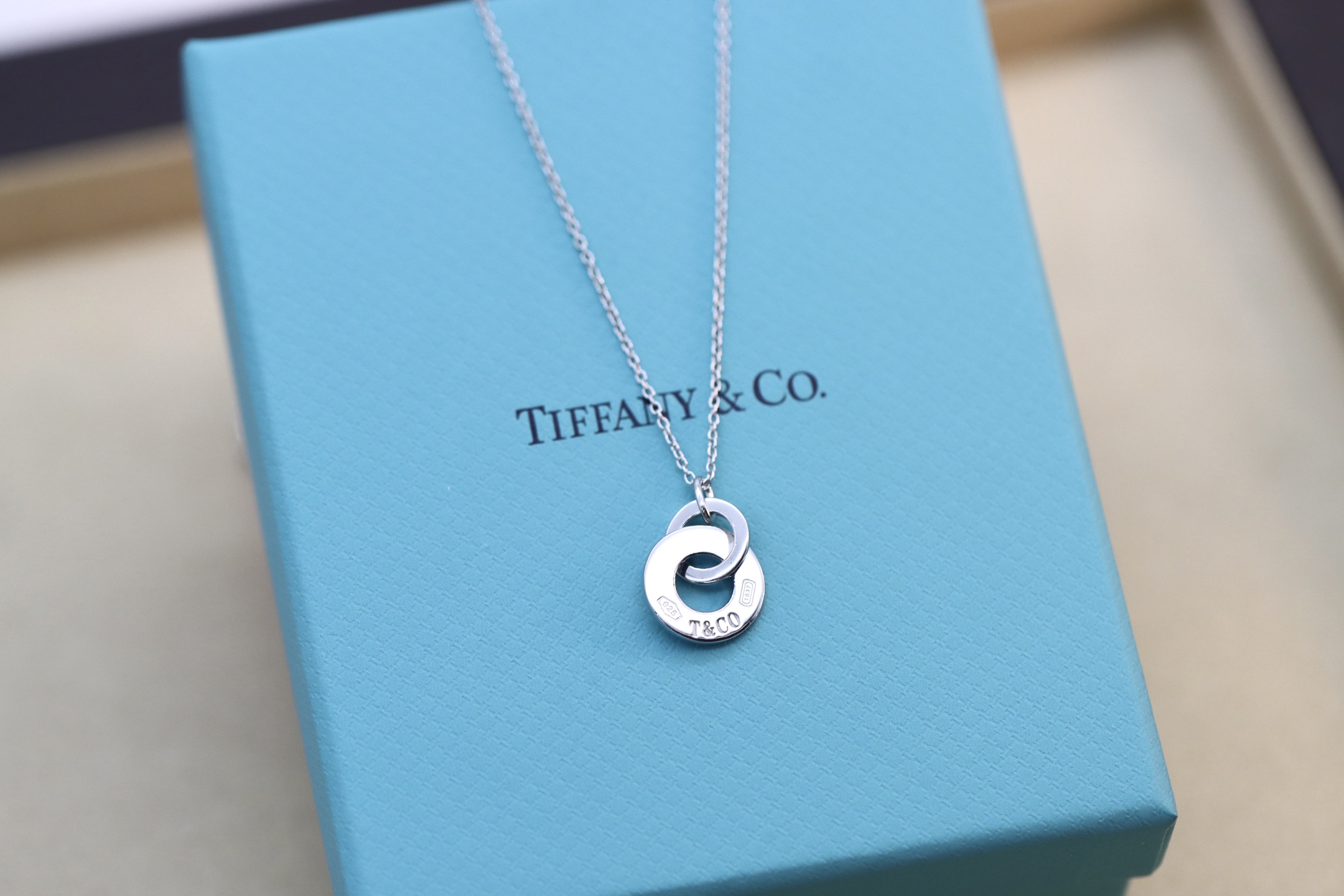 Tiffany & Co. Tiffany&Co.大小双环锁骨项链 925纯银